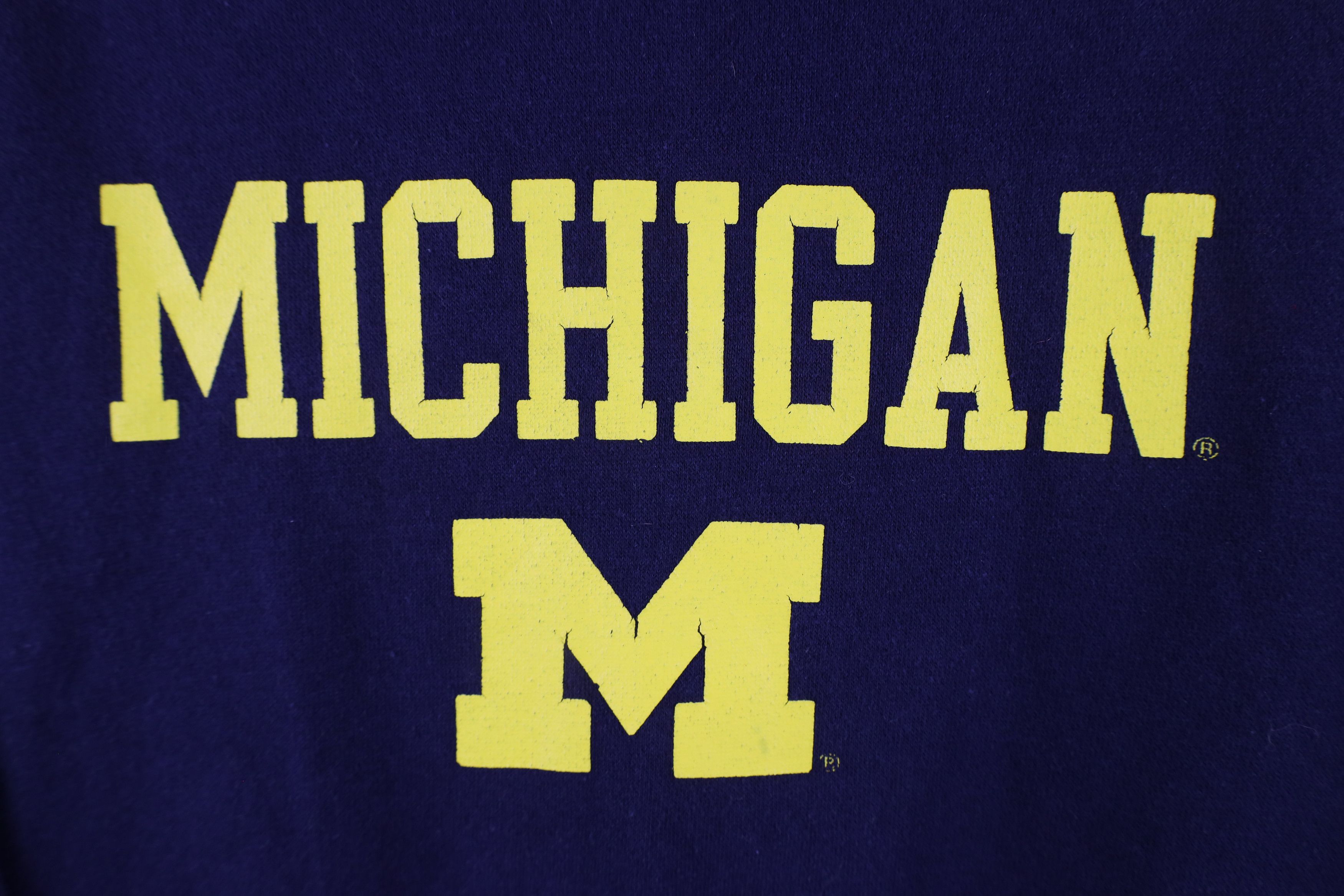 Adidas × Vintage Vintage Adidas University of Michigan Football Hoodie Blue Size M / US 6-8 / IT 42-44 - 4 Thumbnail