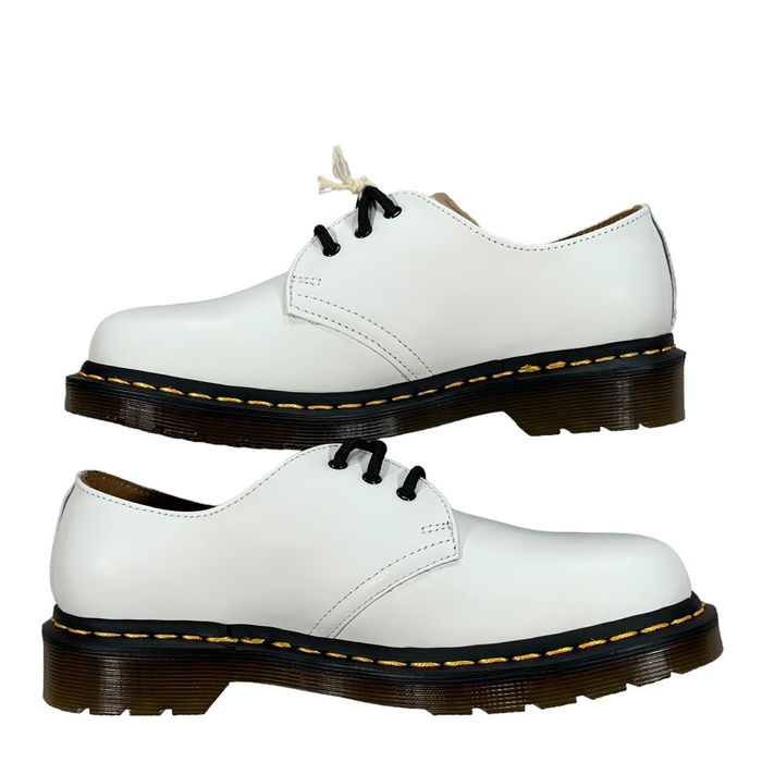 DR. MARTENS - 1461 BEX SMOOTH OXFORD SHOES IN WHITE LEATHER - the