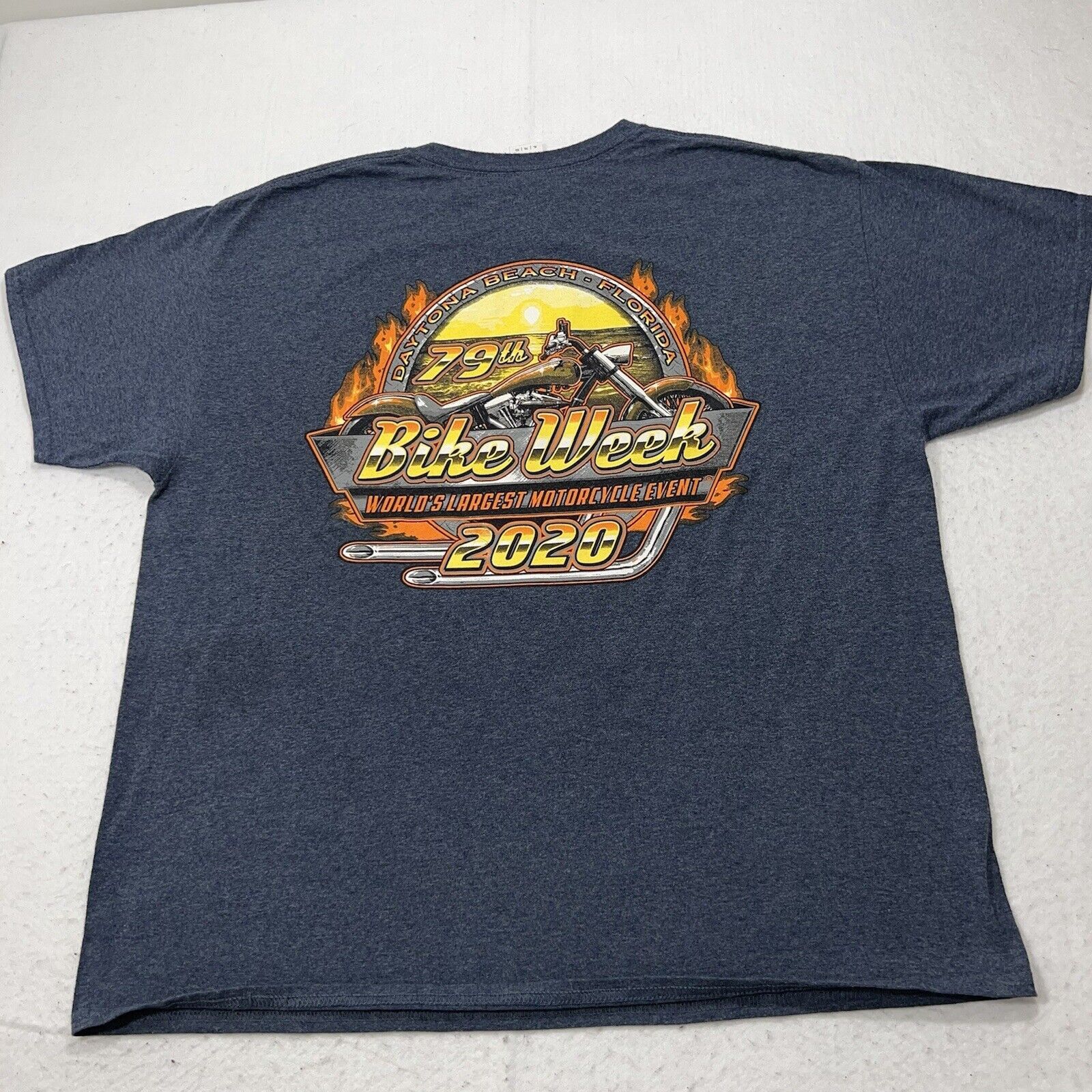 Gildan Daytona Beach Bike Week 2020 XL 79th Annual Graphic T Shirt Size US XL / EU 56 / 4 - 1 Thumbnail