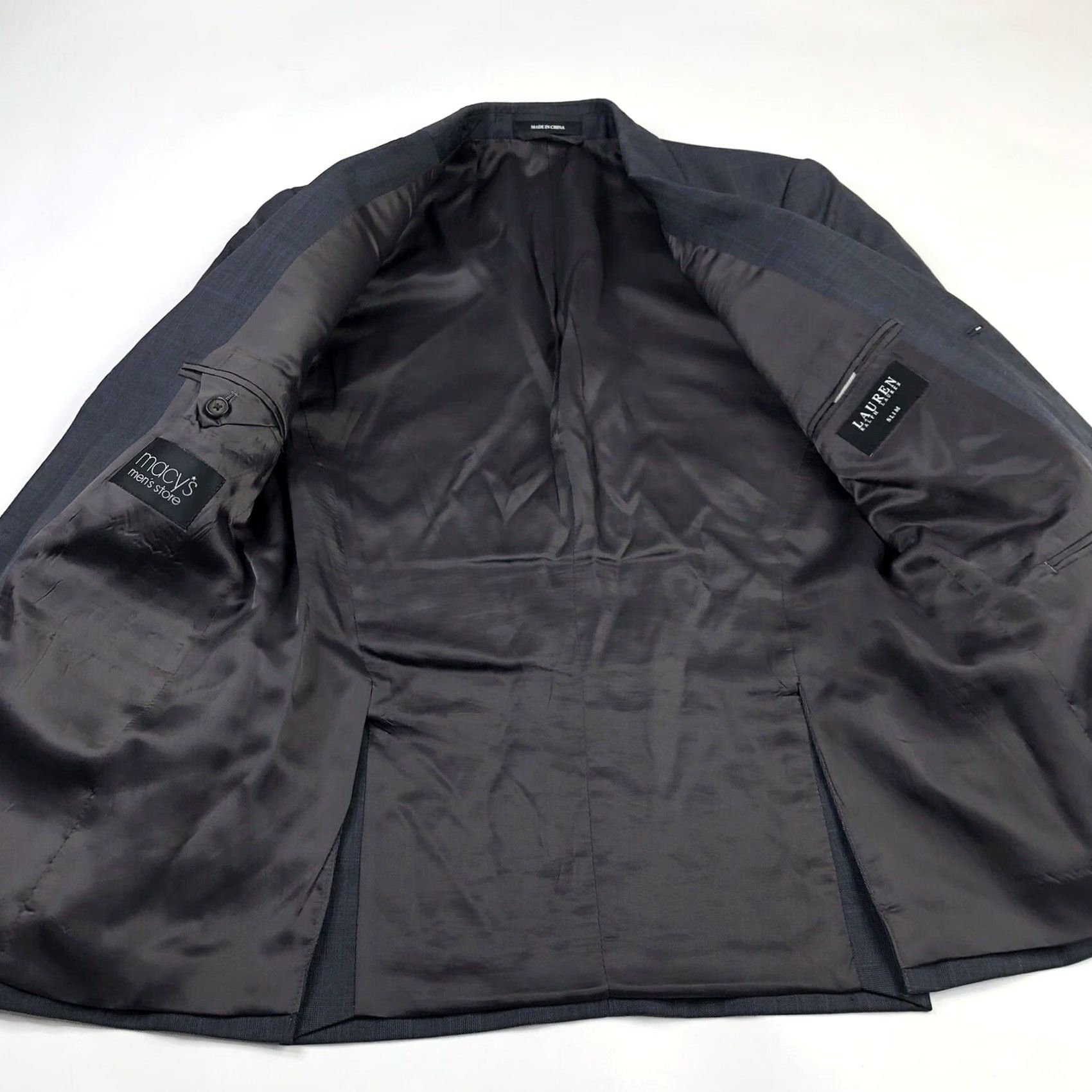 Ralph Lauren Lauren Ralph Lauren SLIM FIT Medium Men Two Button Blazer Jacket Suit Jacket Size 40R - 3 Thumbnail