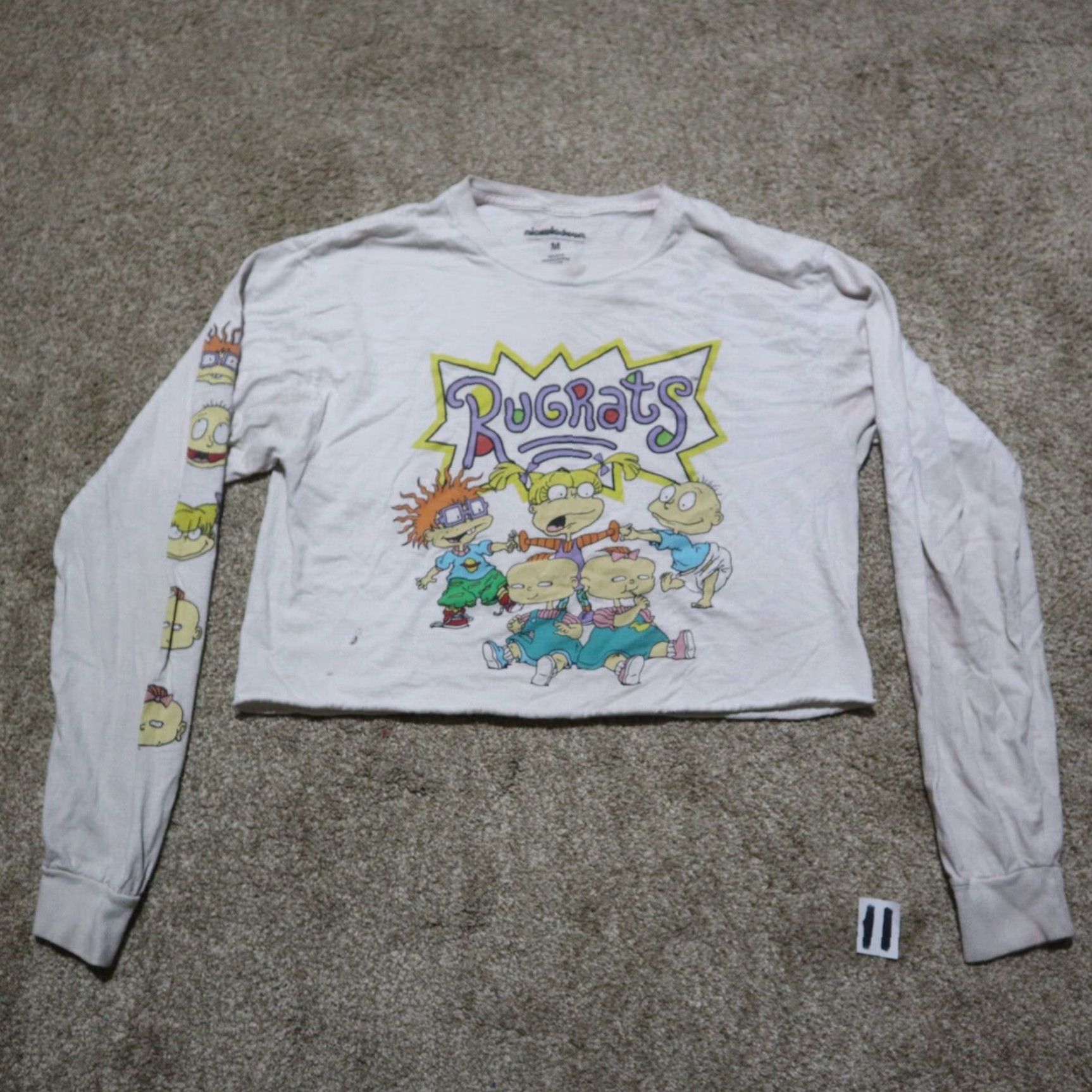 Nickelodeon Nickelodeon Shirt Adult Women's L White Cropped Long Sleeve Rugrats Womens Size L / US 10 / IT 46 - 2 Thumbnail