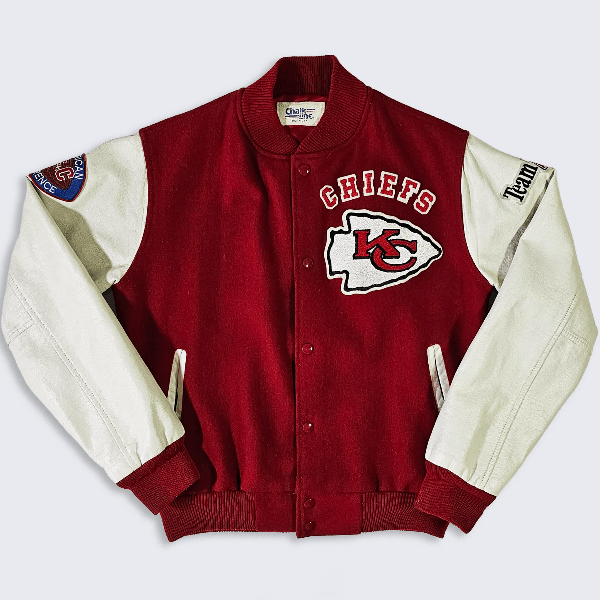 Chalk Line Kansas City Chiefs Vintage 80s Chalk Line Varsity Jacket Size US S / EU 44-46 / 1 - 2 Thumbnail