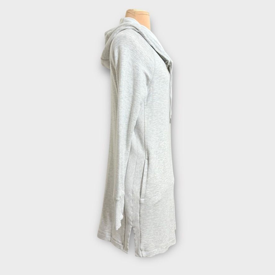 Athleta ATHLETA Hoodie Dress Small Soft Gray Pockets Cozy Sweatshirt Size S / US 4 / IT 40 - 3 Thumbnail