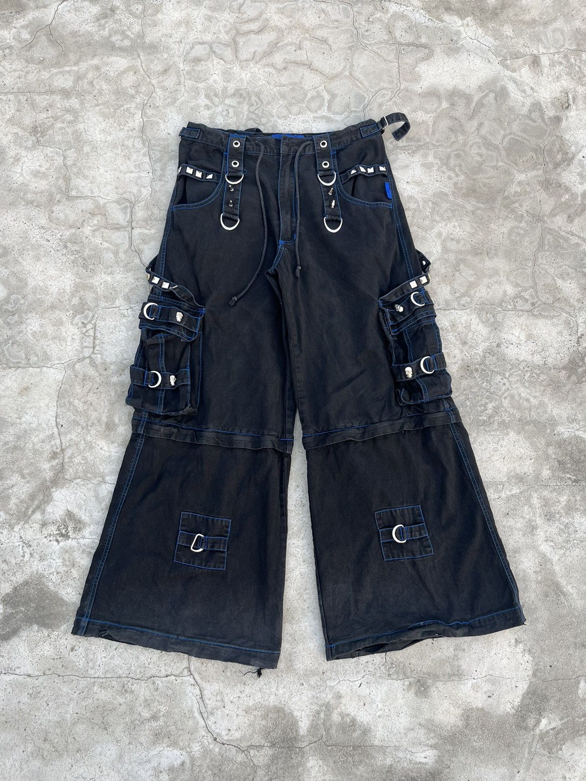 Vintage Y2K TRIPP NYC super wide leg baggy bondage Rave pant