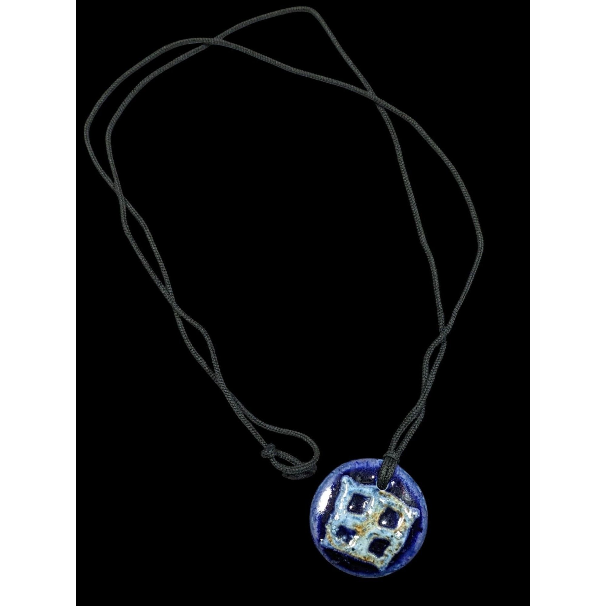 Other Handmade Ceramic Blue Glazed Pendant Necklace Size ONE SIZE - 1 Thumbnail