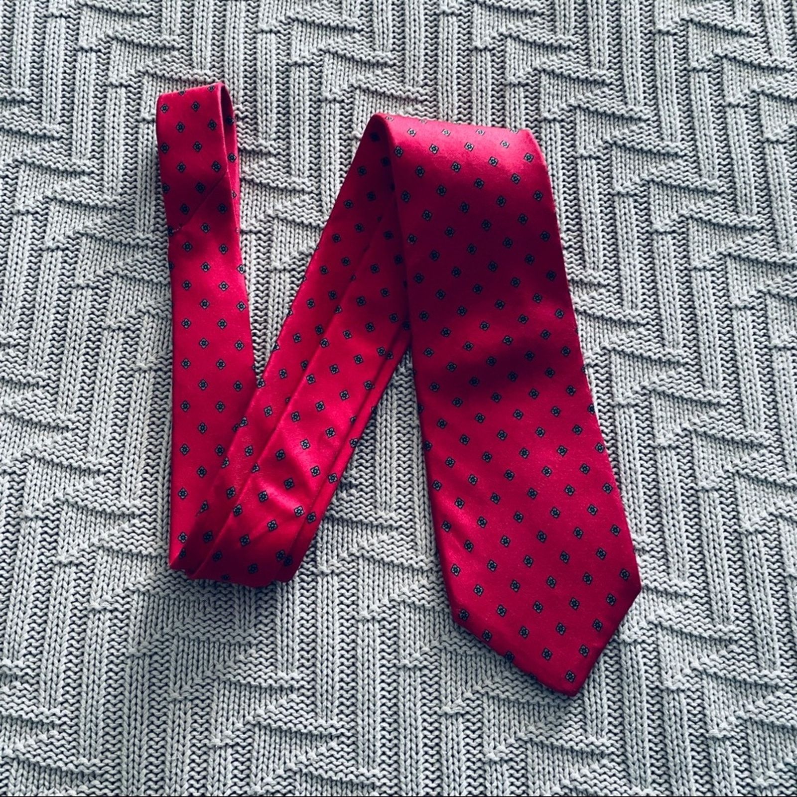 Vintage Vintage Burt Pulitzer red diamond patterned tie Size ONE SIZE - 1 Thumbnail