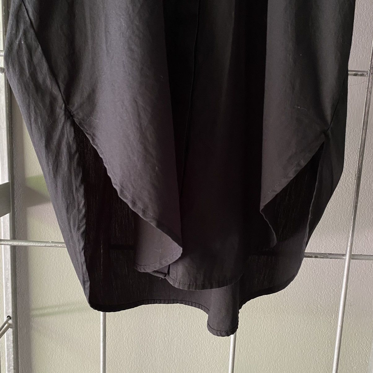 Norma Kamali NORMA KAMALI Black Short-Sleeve Hidden Placket Shirt Size XL / US 12-14 / IT 48-50 - 12 Thumbnail