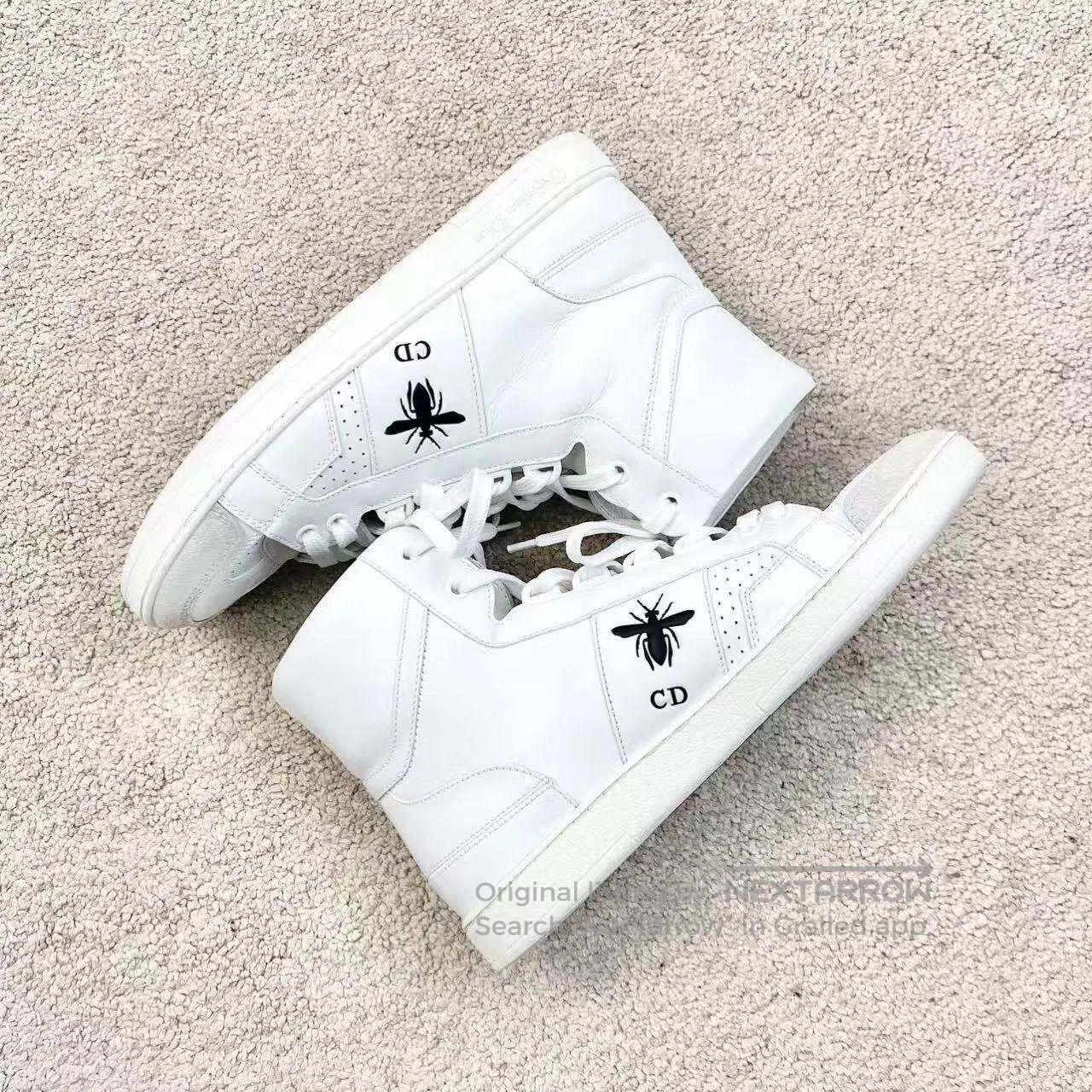 Dior Dior Star leather bee embroidered board shoes| Size US 4.5 / IT 34.5 - 3 Thumbnail