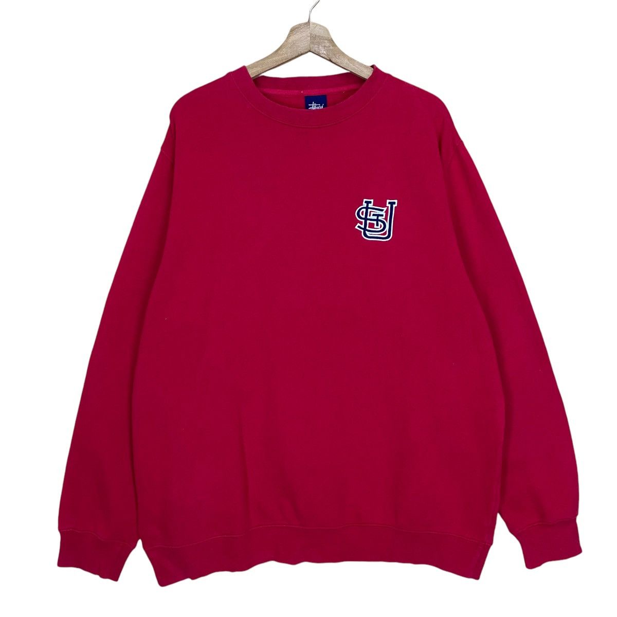 Stussy × Vintage Vintage 90s Stussy Small Logo Crewneck Sweatshirt Size US L / EU 52-54 / 3 - 1 Thumbnail