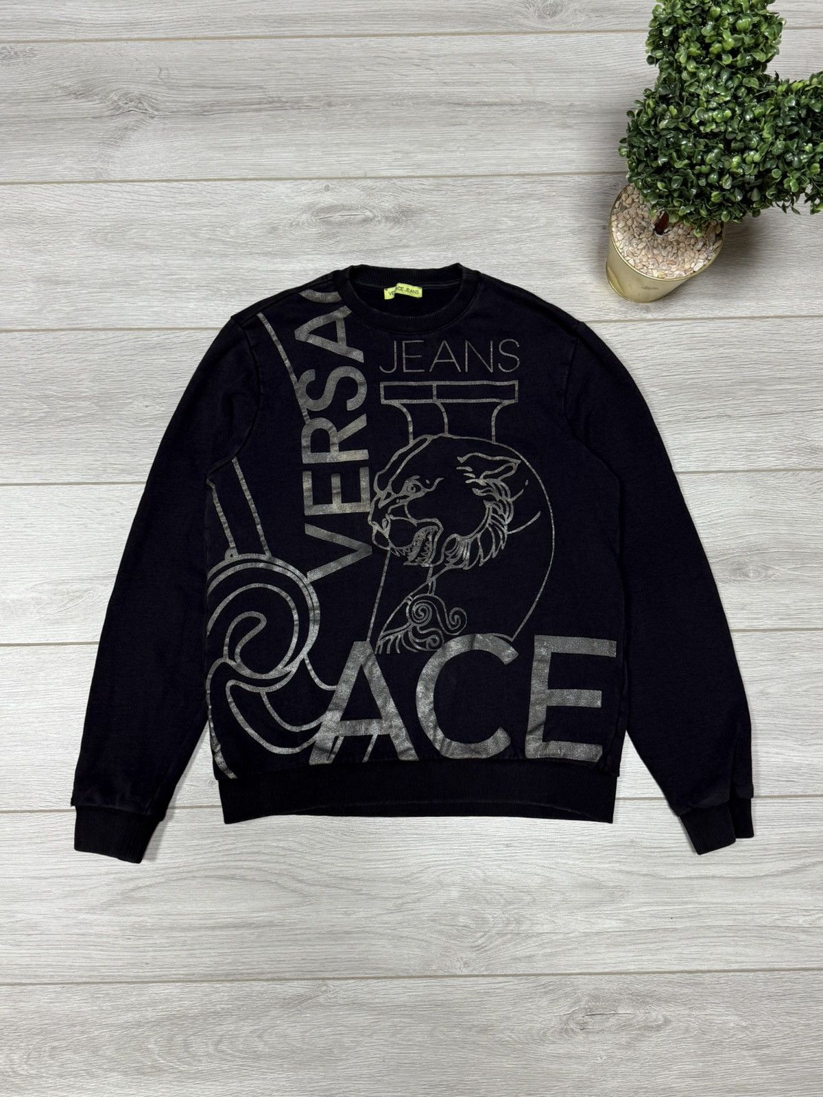 Versace Jeans Couture Versace tiger all over print big logo sweatshirt patterns Size US M / EU 48-50 / 2 - 1 Thumbnail