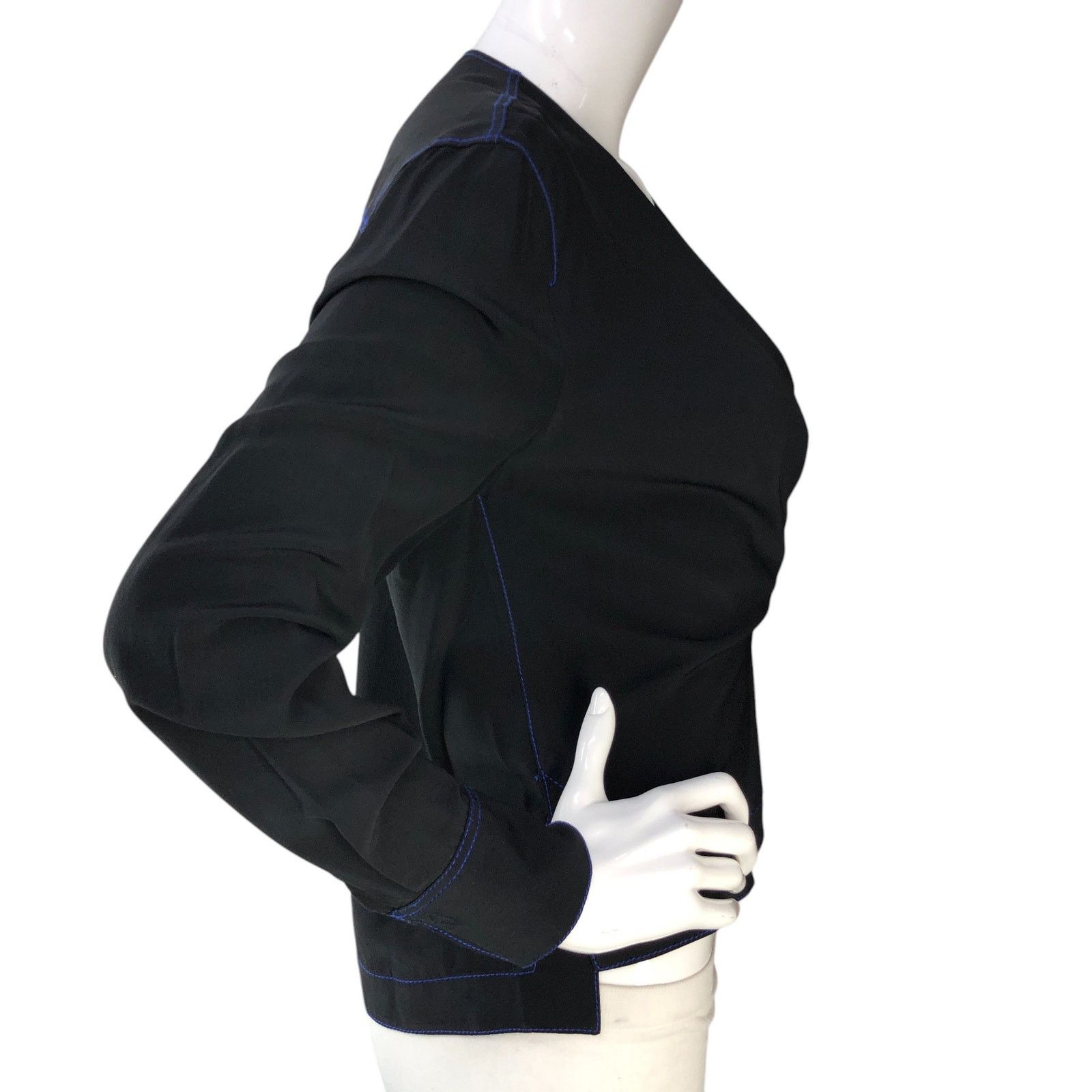 Rag & Bone Rag & Bone Size XS Wrap Top Long Sleeve V Neck Silk Black Size XS / US 0-2 / IT 36-38 - 9 Thumbnail