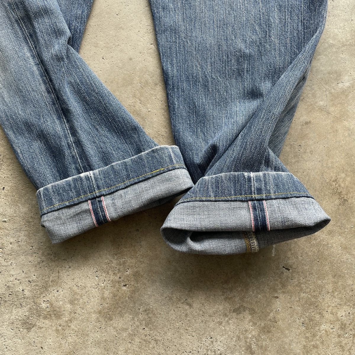 Edwin × Jean × Vintage Vintage Faded Edwin 505 Orange Tag Jeans Pants Distressed Size US 34 / EU 50 - 11 Thumbnail
