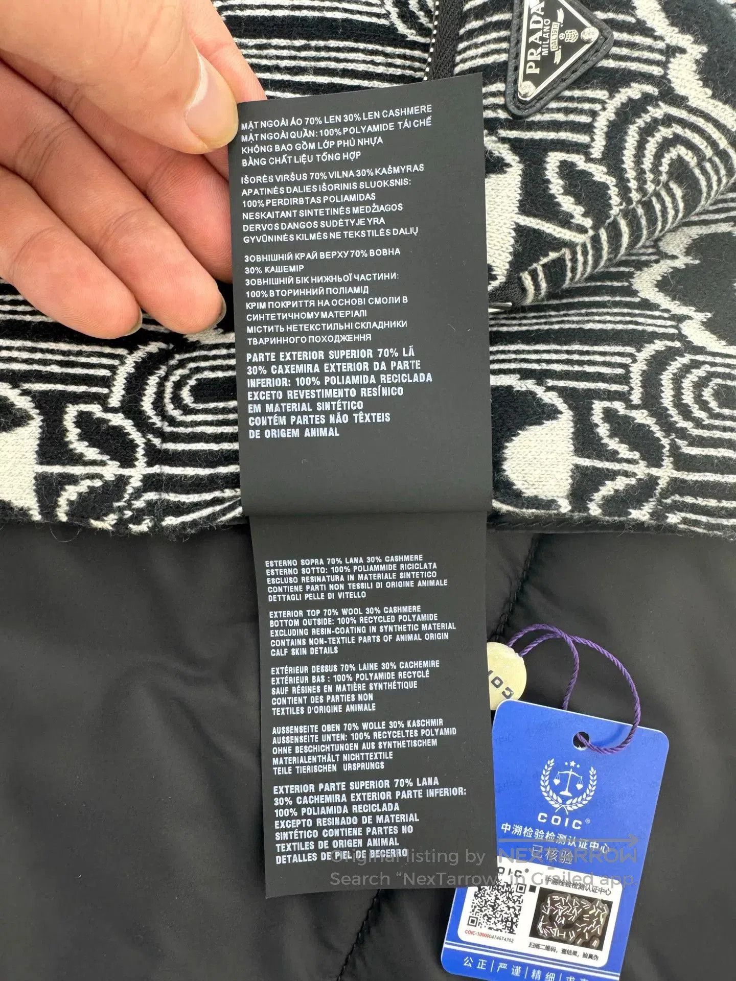 Prada Prada Printed Scarf with Triangle Bag. Size ONE SIZE - 4 Thumbnail