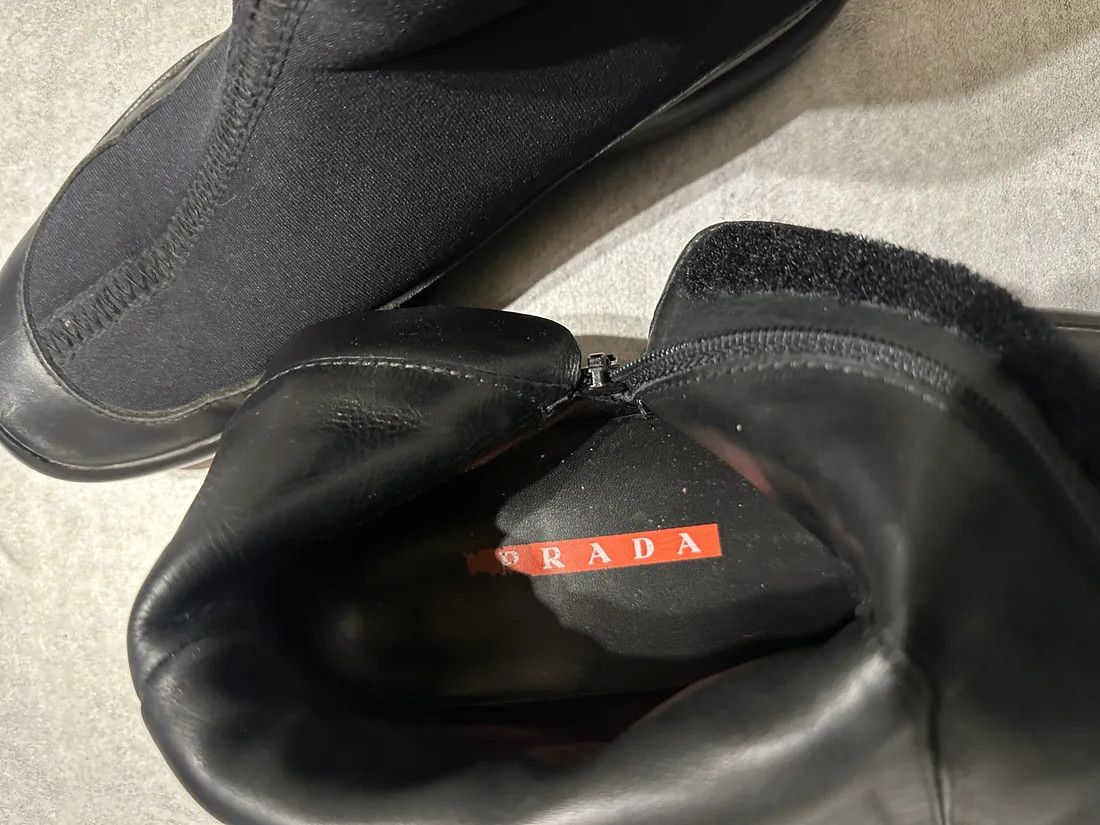 Prada × Vintage 2000s Prada Luna Rossa Sport Black Boots Size US 6 / IT 36 - 7 Thumbnail