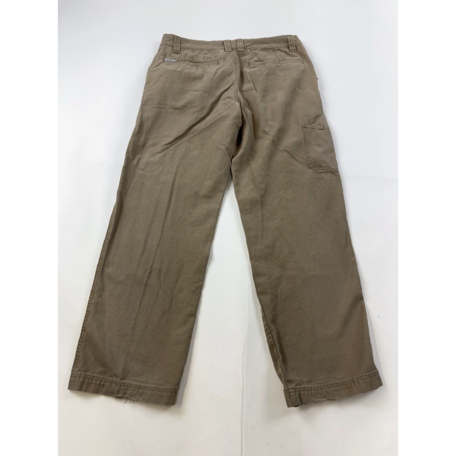 Vintage Columbia Pants Mens 32 Khaki Canvas Workwear Wide-Leg Chino Pockets Beige 32 Inseam 28 Mens Size US 32 / EU 48 - 2 Thumbnail