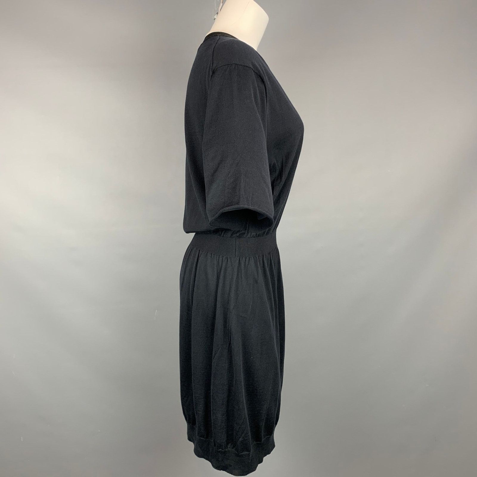 Louis Vuitton LOUIS VUITTON Size L Black Knitted Silk / Cotton Dress Size L / US 10 / IT 46 - 3 Thumbnail