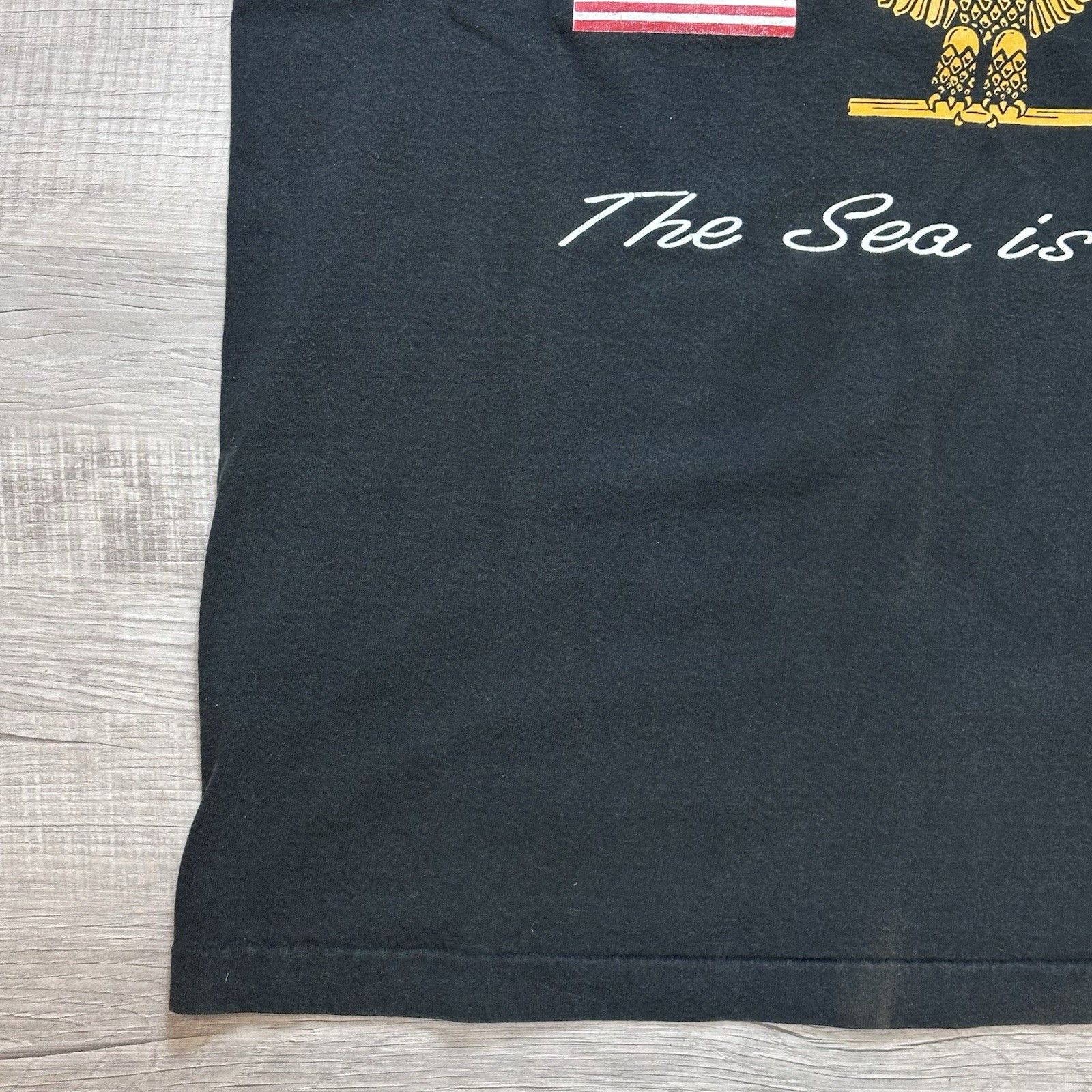 Vintage Vintage 90s United States Navy The Sea Is Ours T-Shirt XL Size US XL / EU 56 / 4 - 2 Thumbnail
