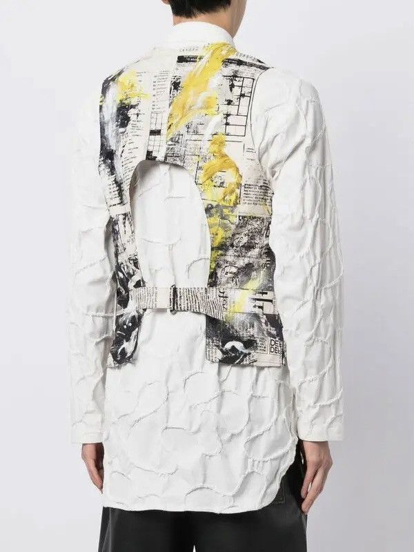 Yohji Yamamoto Newspaper prints cut out waistcoat Size US M / EU 48-50 / 2 - 2 Thumbnail
