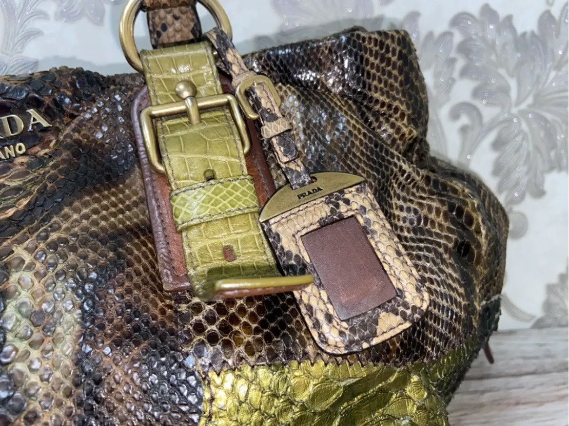 Prada RARE AW’09 Prada Milano Pitone+crocodile Patch leather bag Size ONE SIZE - 4 Thumbnail