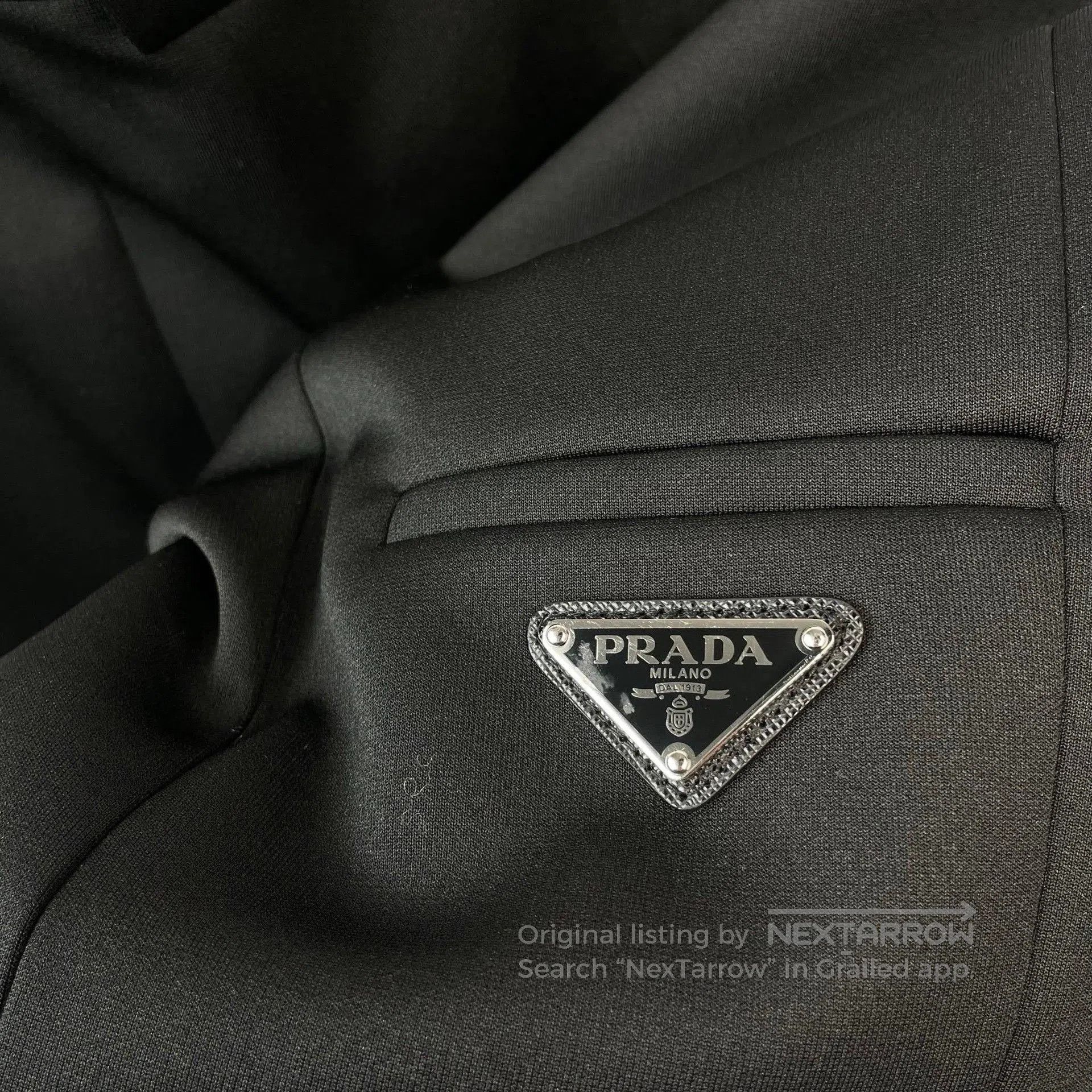 Prada Prada Black Triangle Logo Cycling Shorts. Size 37" - 3 Thumbnail