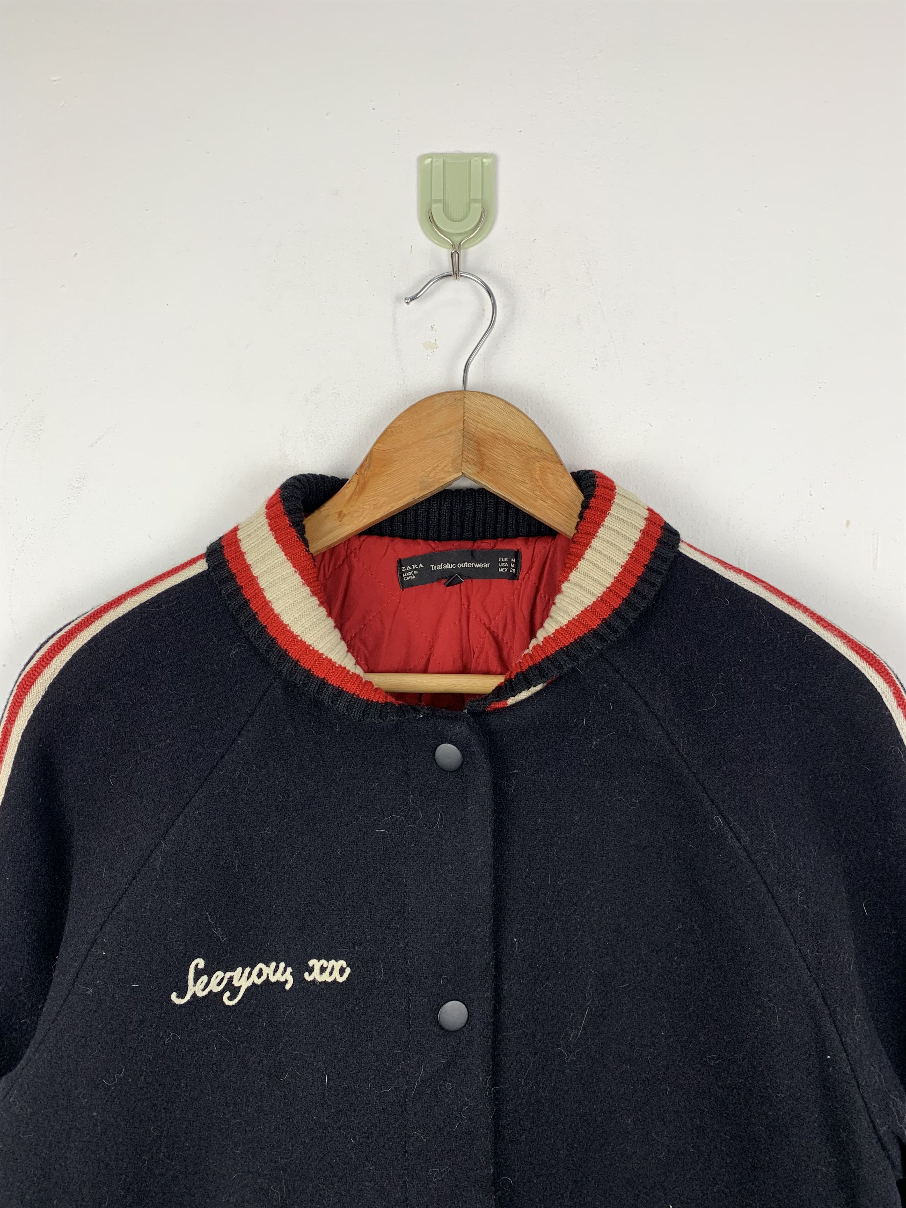 Zara Zara Man Trafaluc Wool Varsity Jacket V0516 Size US M / EU 48-50 / 2 - 2 Thumbnail