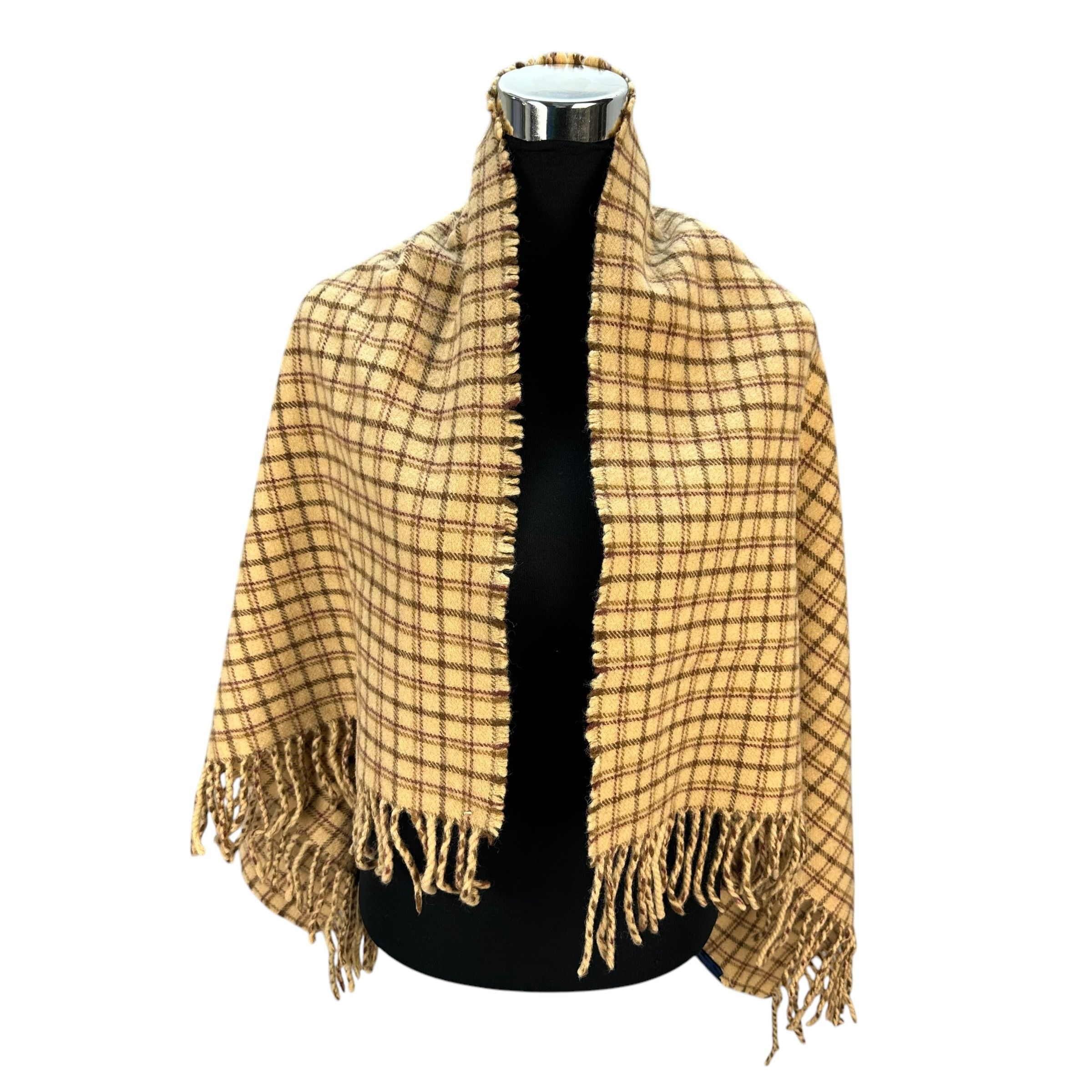 Ralph Lauren Vintage 90's RALPH LAUREN Wool Check Scarf #A76-1825 Size ONE SIZE - 1 Thumbnail