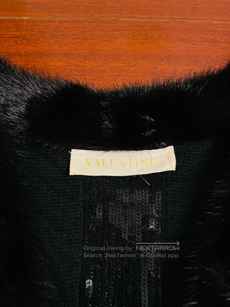 Valentino Valentino Sequined black cashmere mink fur coat Size S / US 4 / IT 40 - 3 Thumbnail