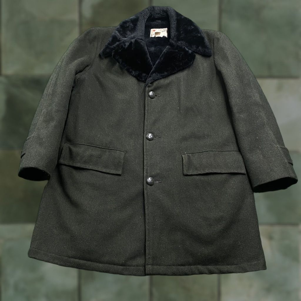 Olive VINTAGE Gordon & Ferguson Parka Overcoat Wool Coat Mens 42 Olive Green 50S 60S Long Size US XS / EU 42 / 0 - 1 Thumbnail
