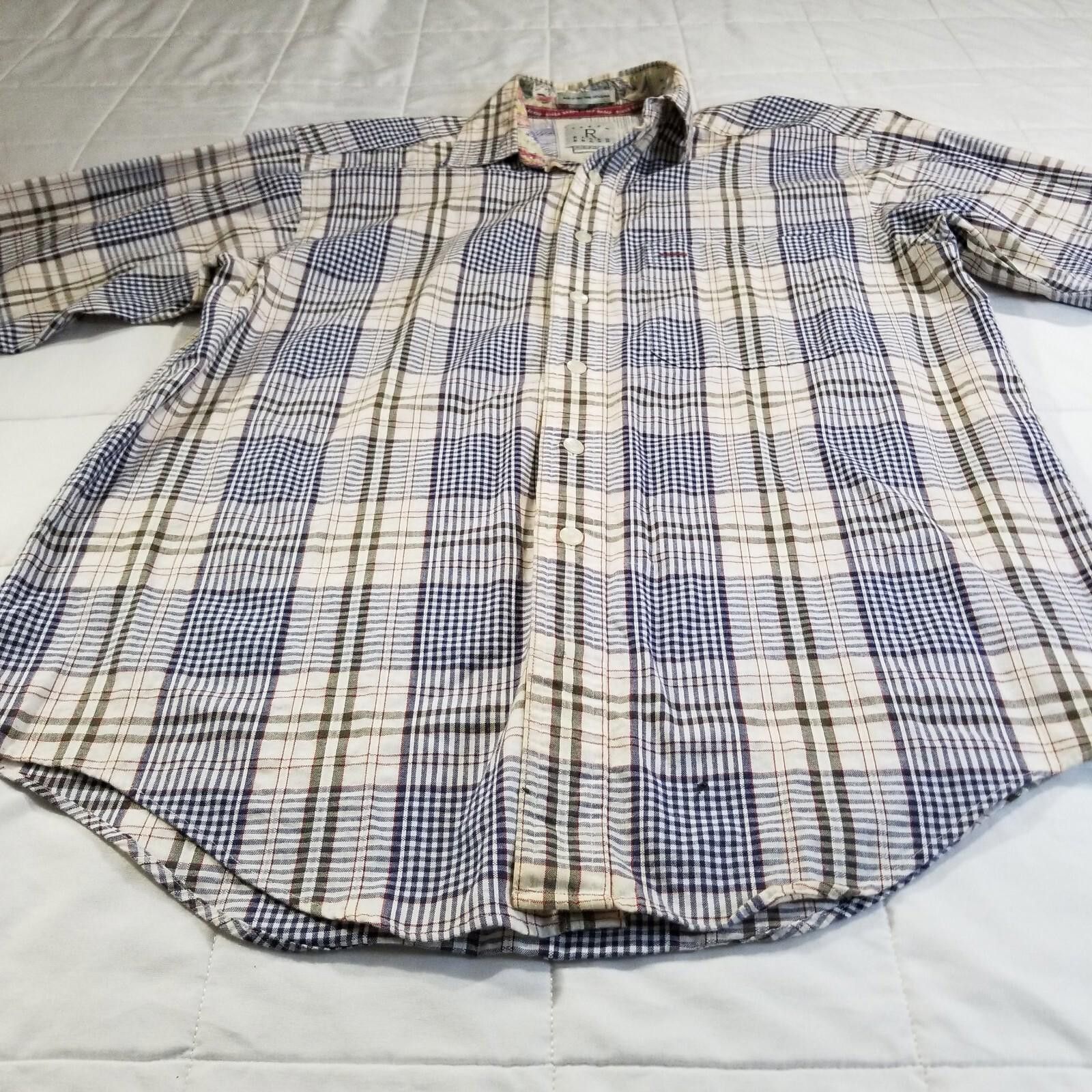 Arrow Arrow River Brand Cream and Blue Plaid Medium Size US M / EU 48-50 / 2 - 12 Thumbnail