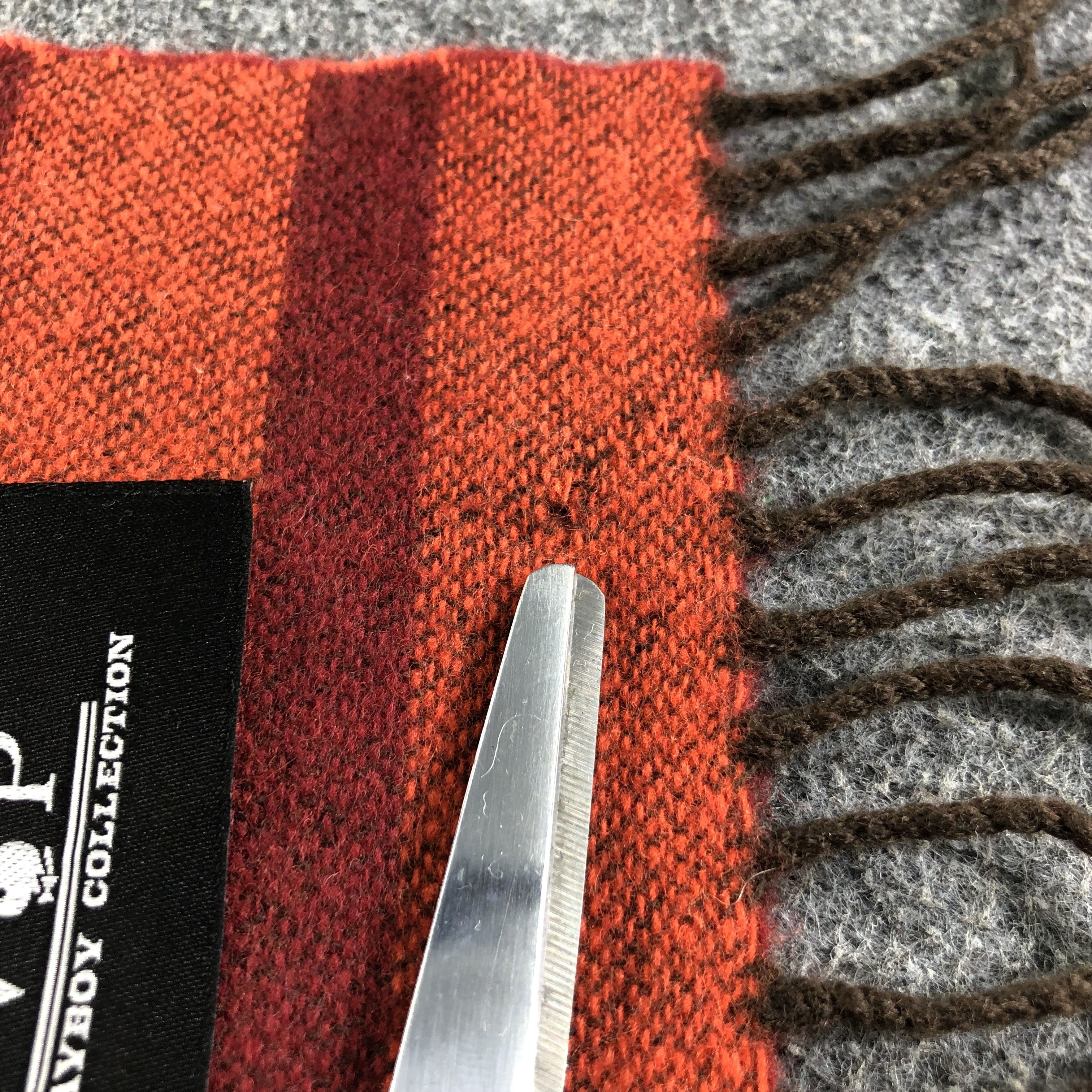 Playboy Playboy Striped Wool Scarf Muffler Neckwear V2086 Size ONE SIZE - 6 Thumbnail