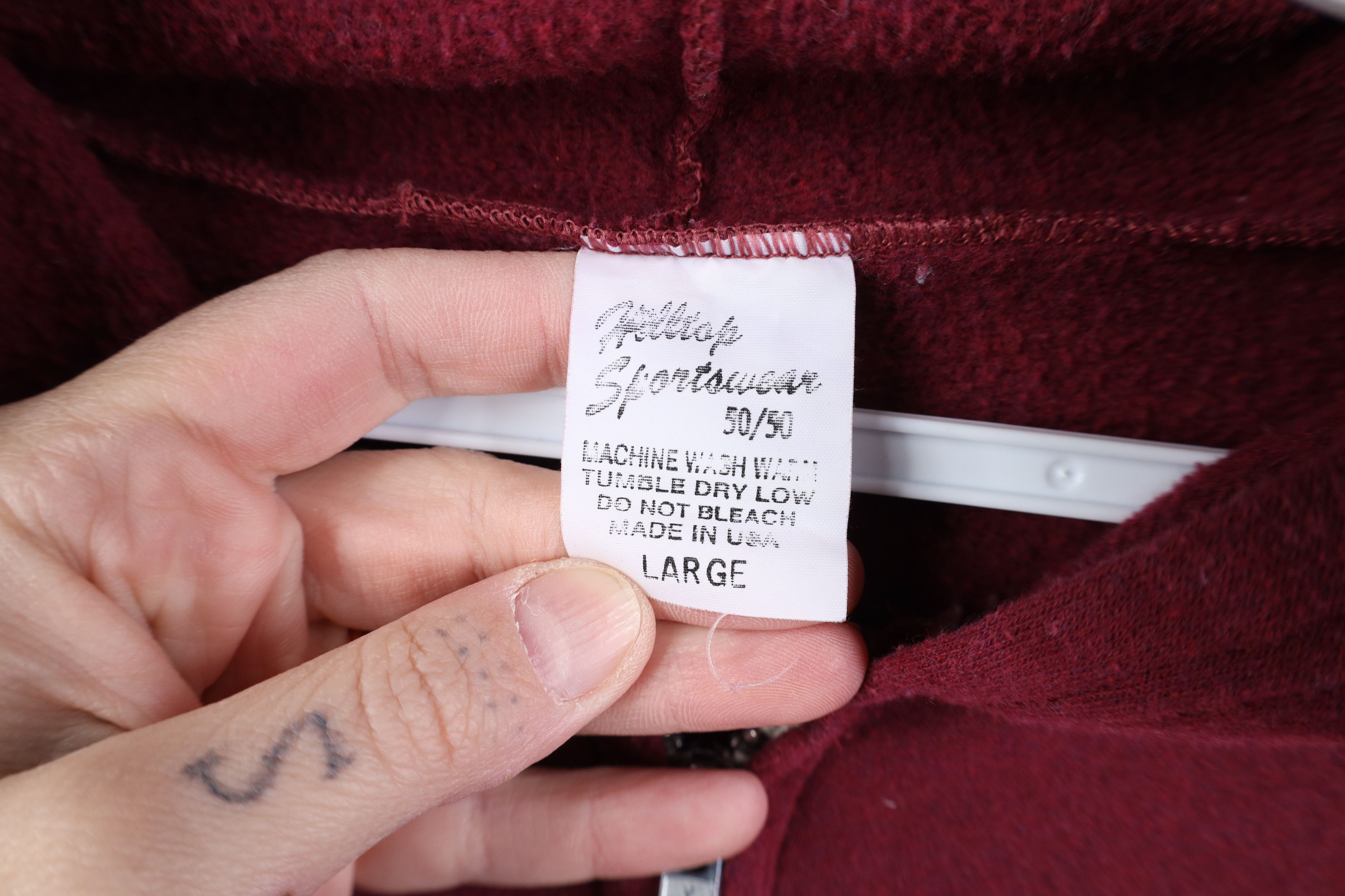 Vintage Vintage 70s Streetwear Full Zip Hoodie Sweatshirt Red USA Size US L / EU 52-54 / 3 - 6 Thumbnail