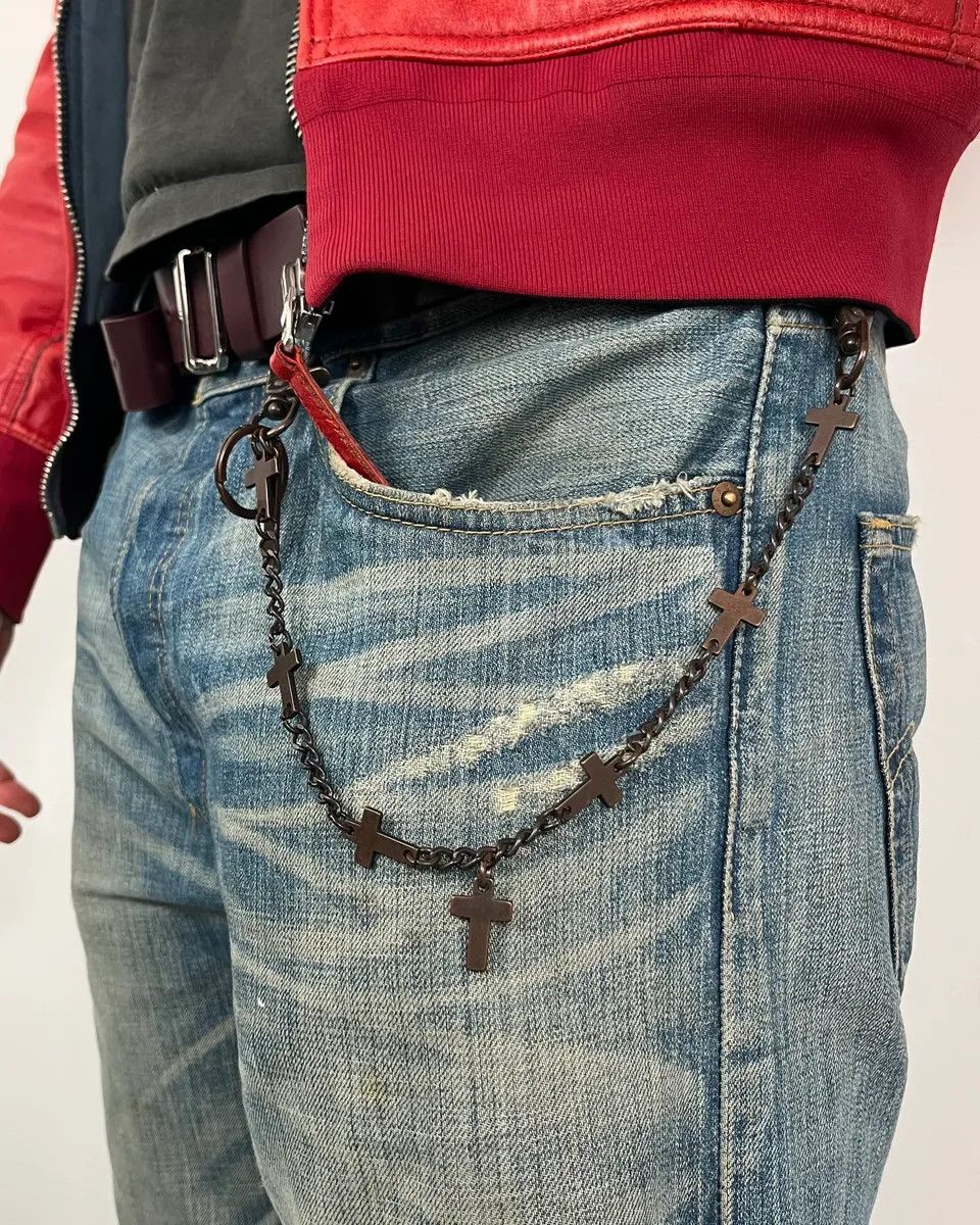 Dsquared2 Dsquared2 Gunmetal Metal Cross Charm Chain Size ONE SIZE - 1 Thumbnail