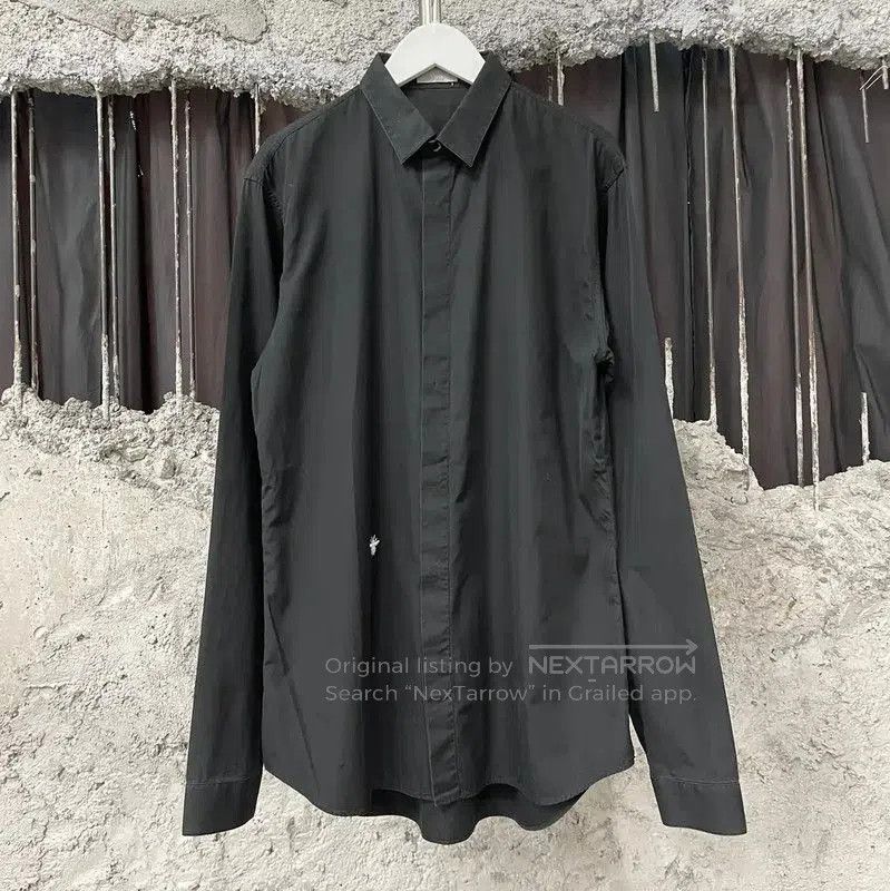 Dior Dior Black Cotton Long Sleeve Shirt . Size US M / EU 48-50 / 2 - 1 Thumbnail
