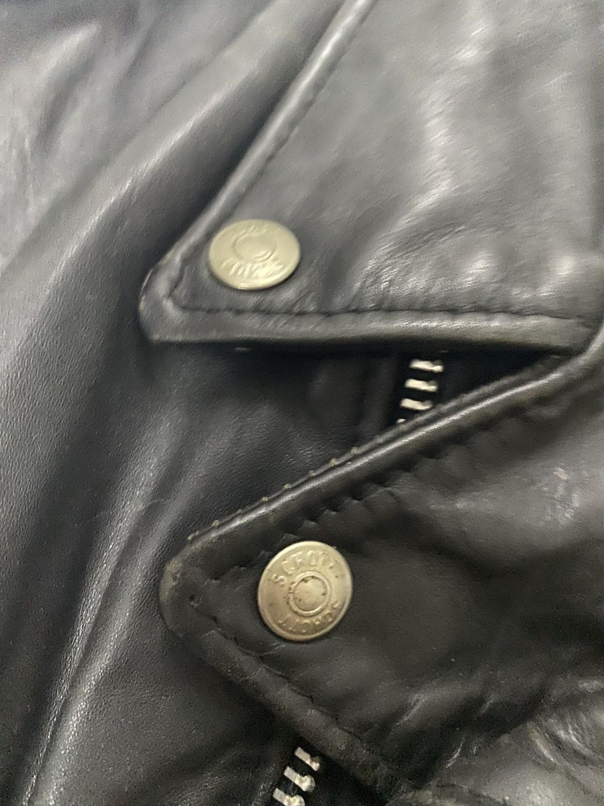 Schott Rare Vintage 80s Schott Perfecto Double Collar Size 40 Size US L / EU 52-54 / 3 - 7 Thumbnail