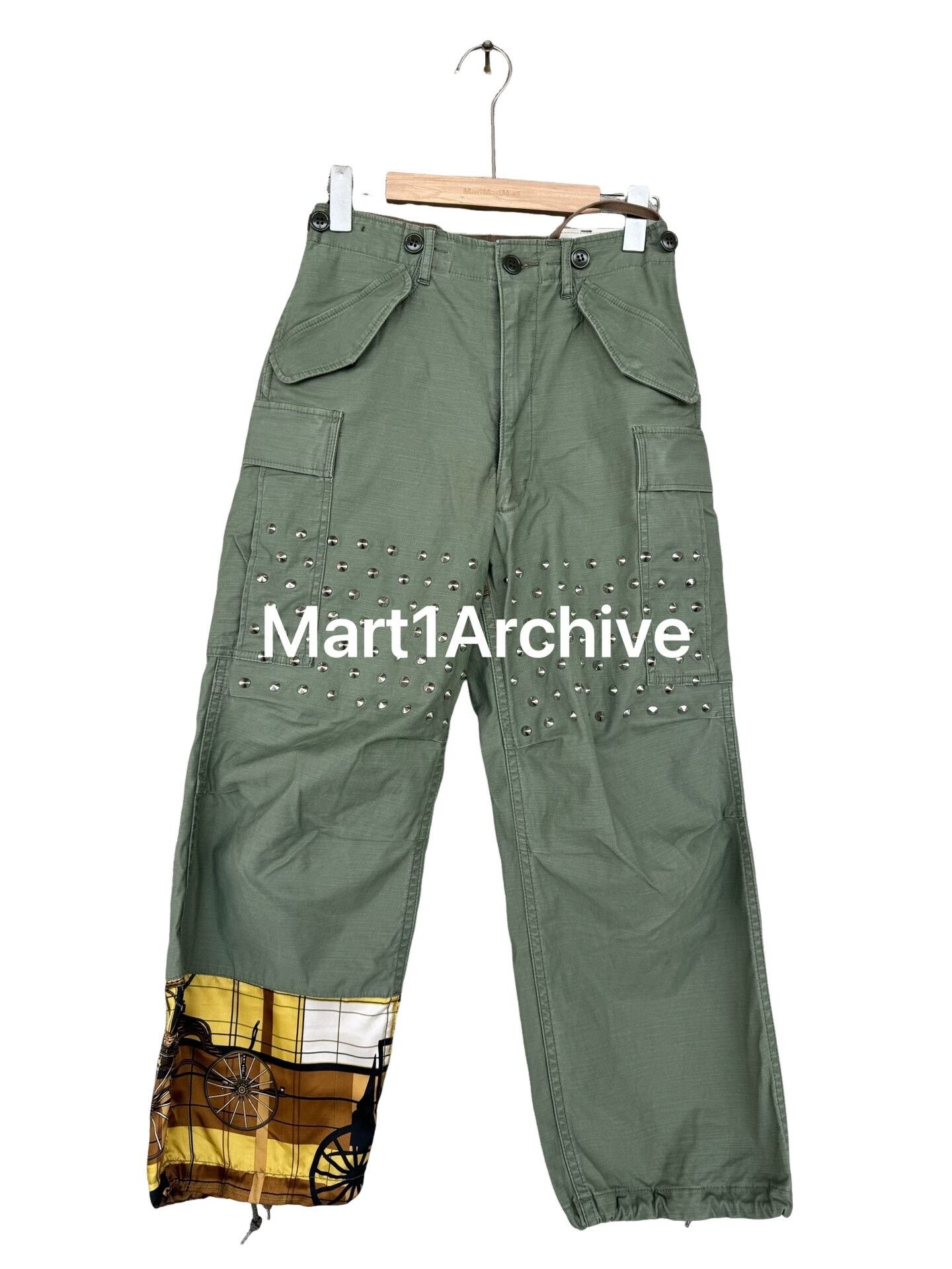 Junya Watanabe Junya Watanabe Comme des Garçons Studded Cargo Pants XS Size US 28 / EU 44 - 1 Thumbnail