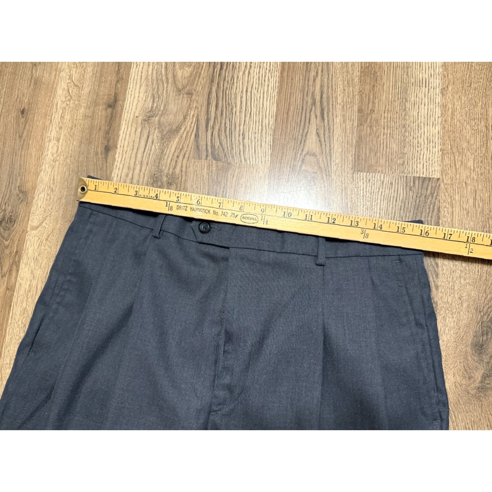 Stafford Stafford Pants Mens 34x32 Gray Dress Pants Cuffed Pleated 42" Length Modern Regular Size US 34 / EU 50 - 6 Thumbnail