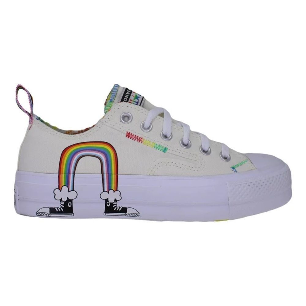 Converse Converse Ctas Lift Ox Egret University Red Platform Rainbow Grailed