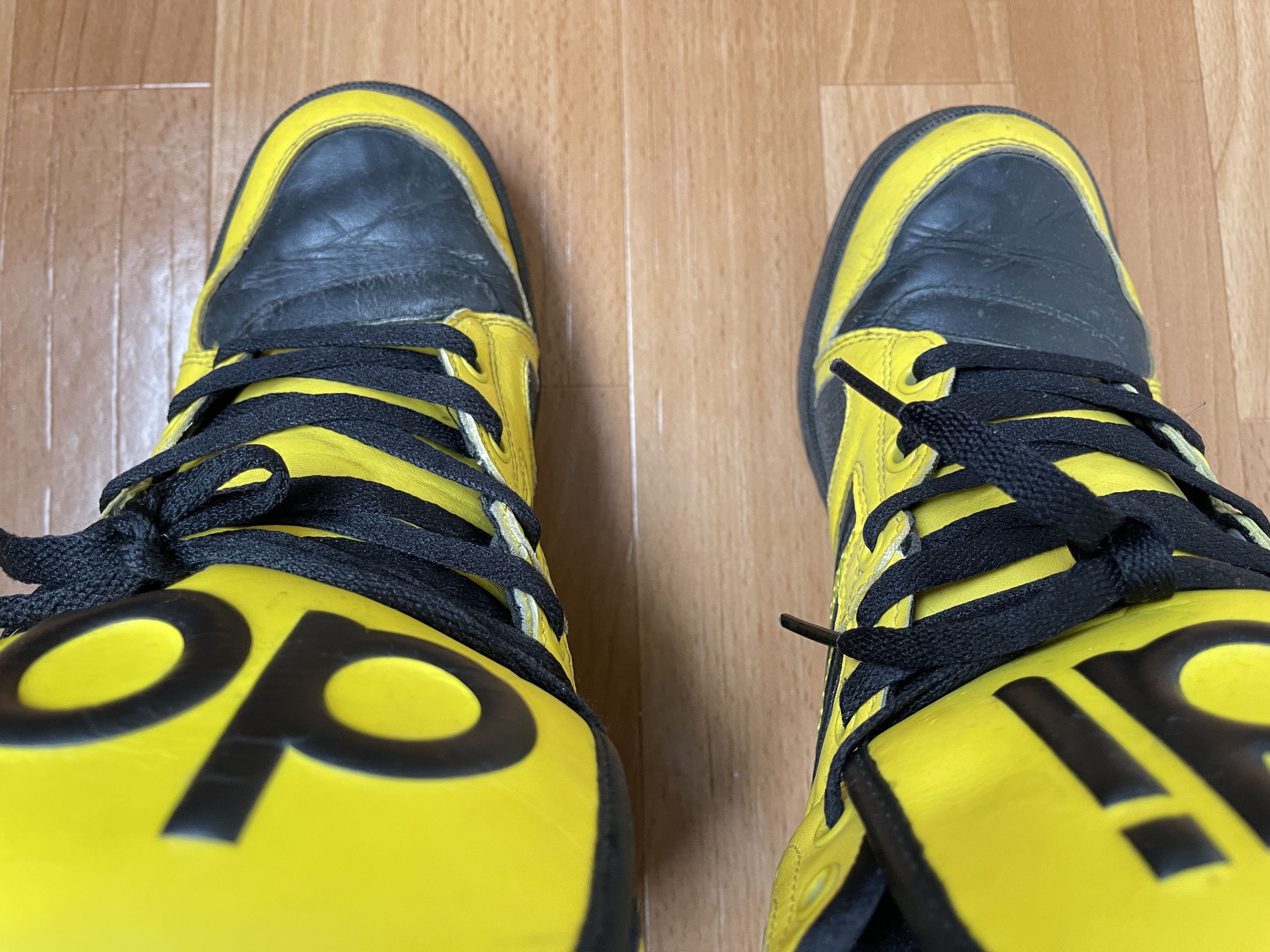 Adidas × Jeremy Scott Adidas sneakers Jeremy Scott Instinct Top shoes ObyO V24530 Size US 9.5 / EU 42-43 - 12 Thumbnail
