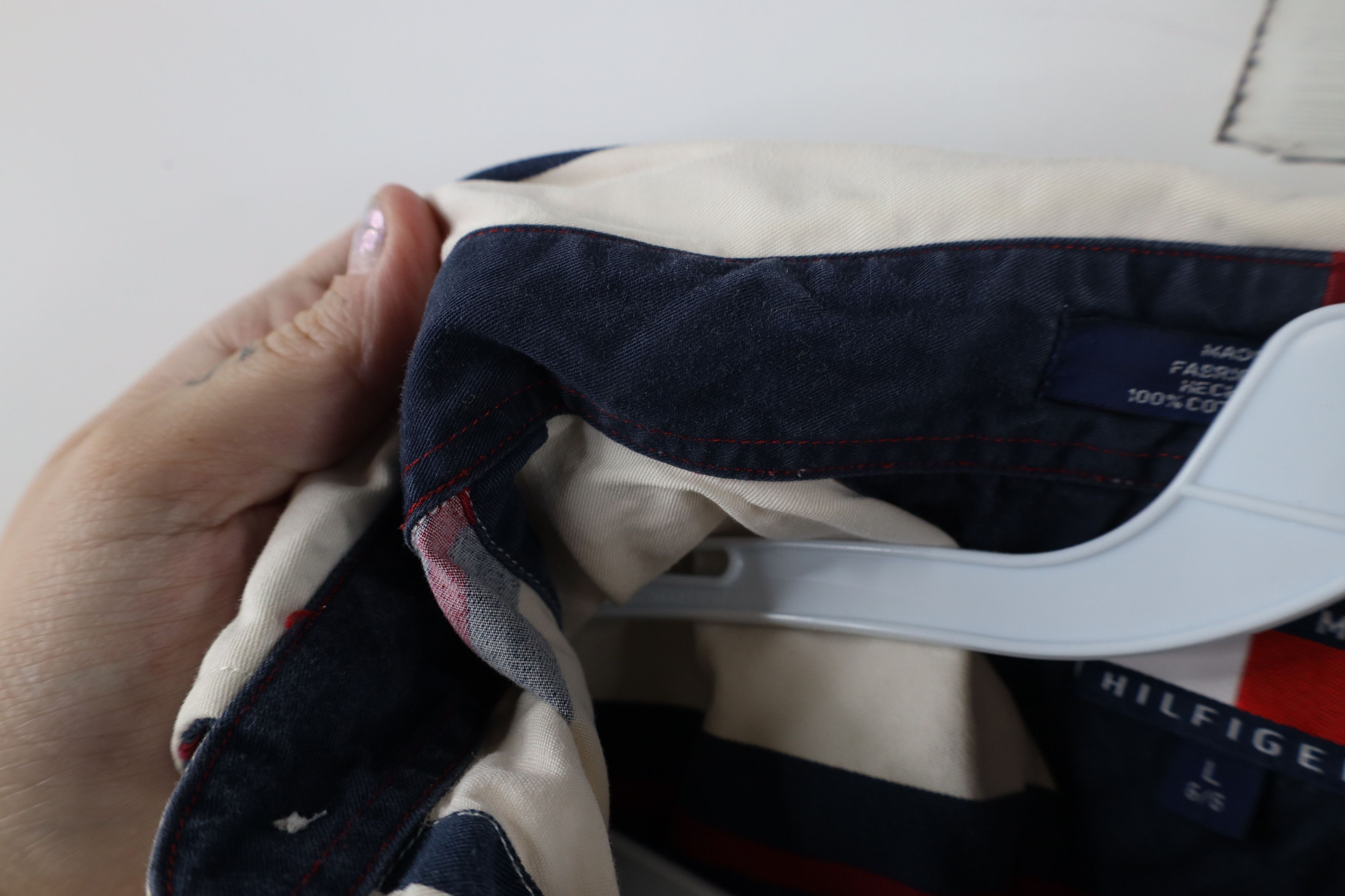 Tommy Hilfiger × Vintage Vintage 90s Tommy Hilfiger Short Sleeve Button Down Shirt Size US L / EU 52-54 / 3 - 8 Thumbnail