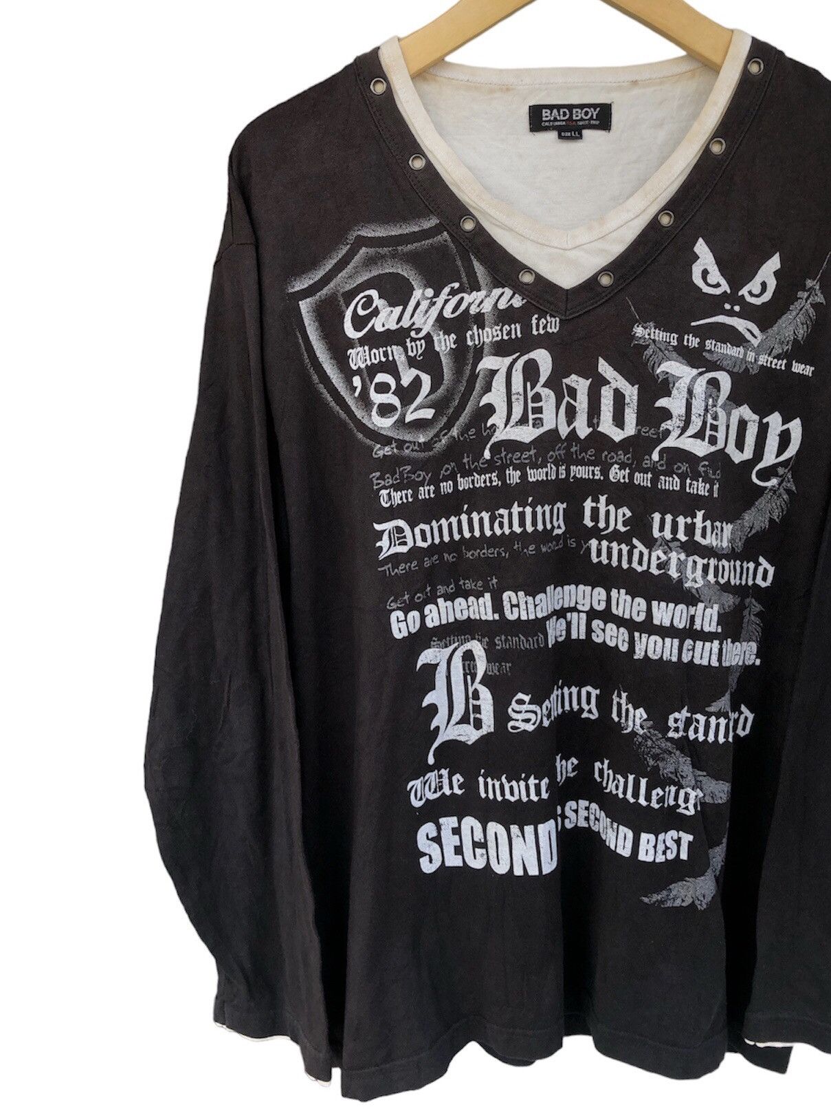 If Six Was Nine × Japanese Brand × Le Grande Bleu (L.G.B.) Badboy Faded Long Sleeve Poem ifsixwasnine Lgb Style Size US L / EU 52-54 / 3 - 2 Thumbnail