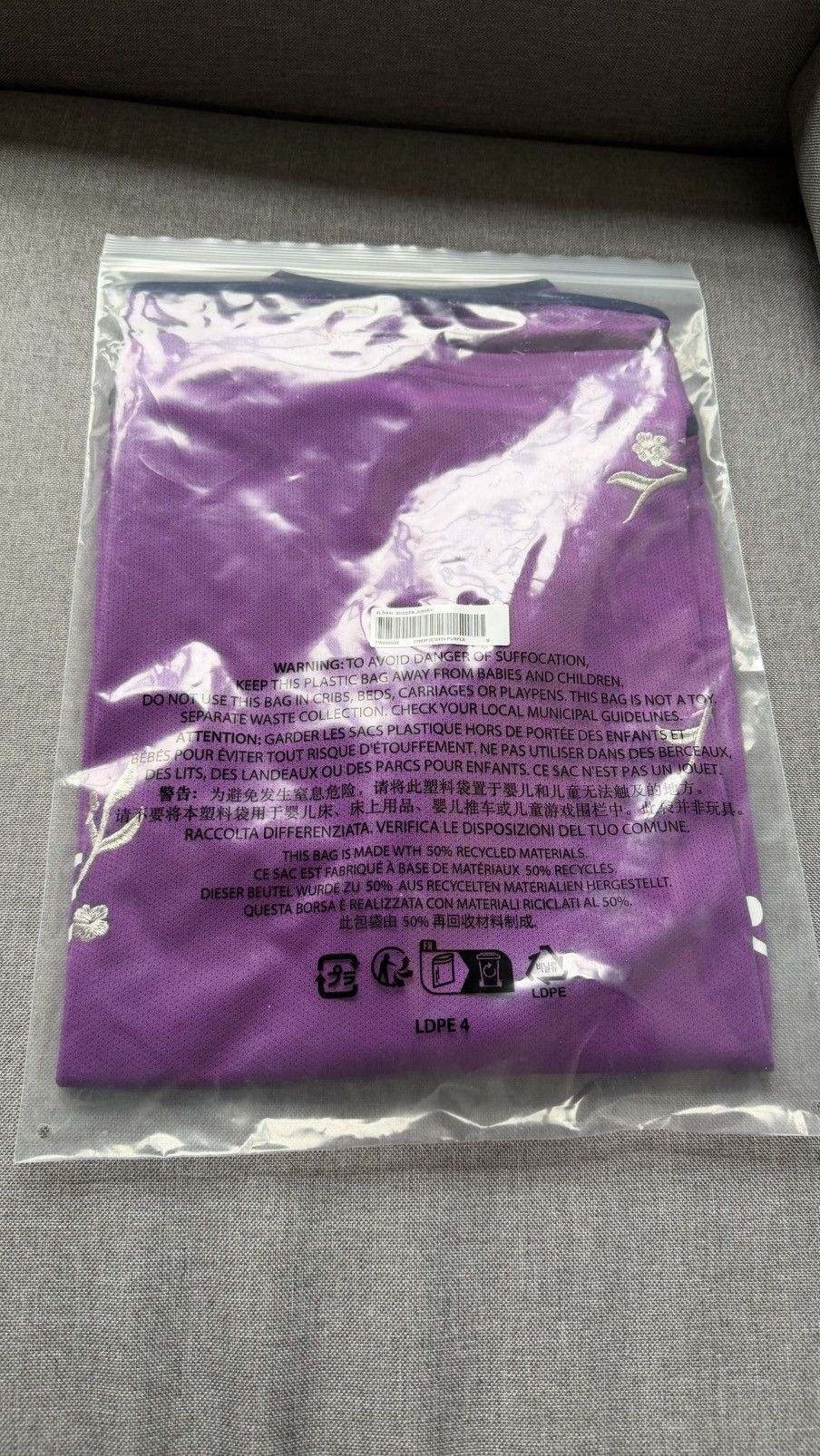 Supreme Supreme floral soccer jersey (M) purple Size US M / EU 48-50 / 2 - 5 Thumbnail