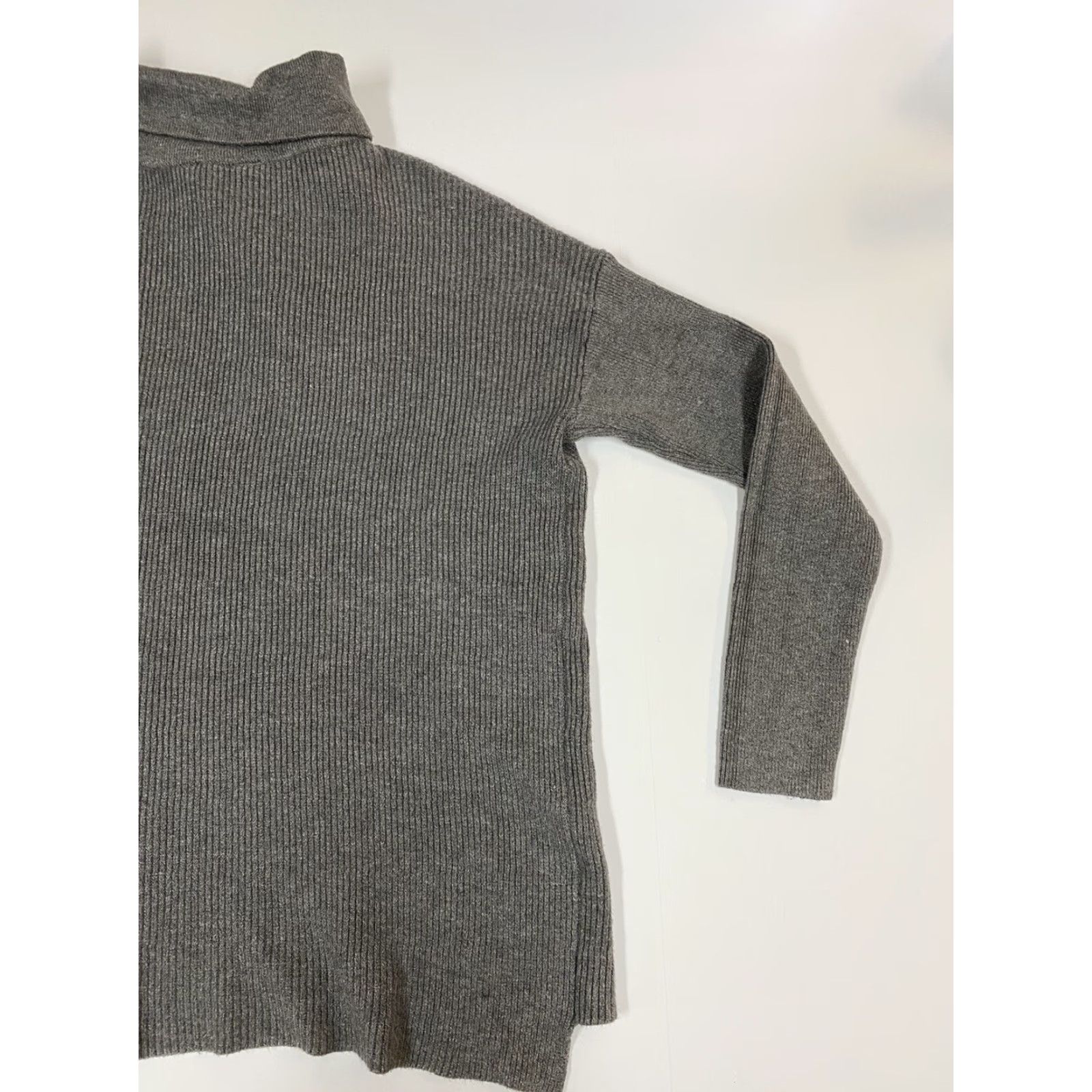 Vintage devotion by cyrus Womens Sweater Turtleneck Dolman Sleeve Pullover Gray XS Small Regular Size S Modern Knit Sleeves Long Button Pattern Solid Size S / US 4 / IT 40 - 6 Thumbnail