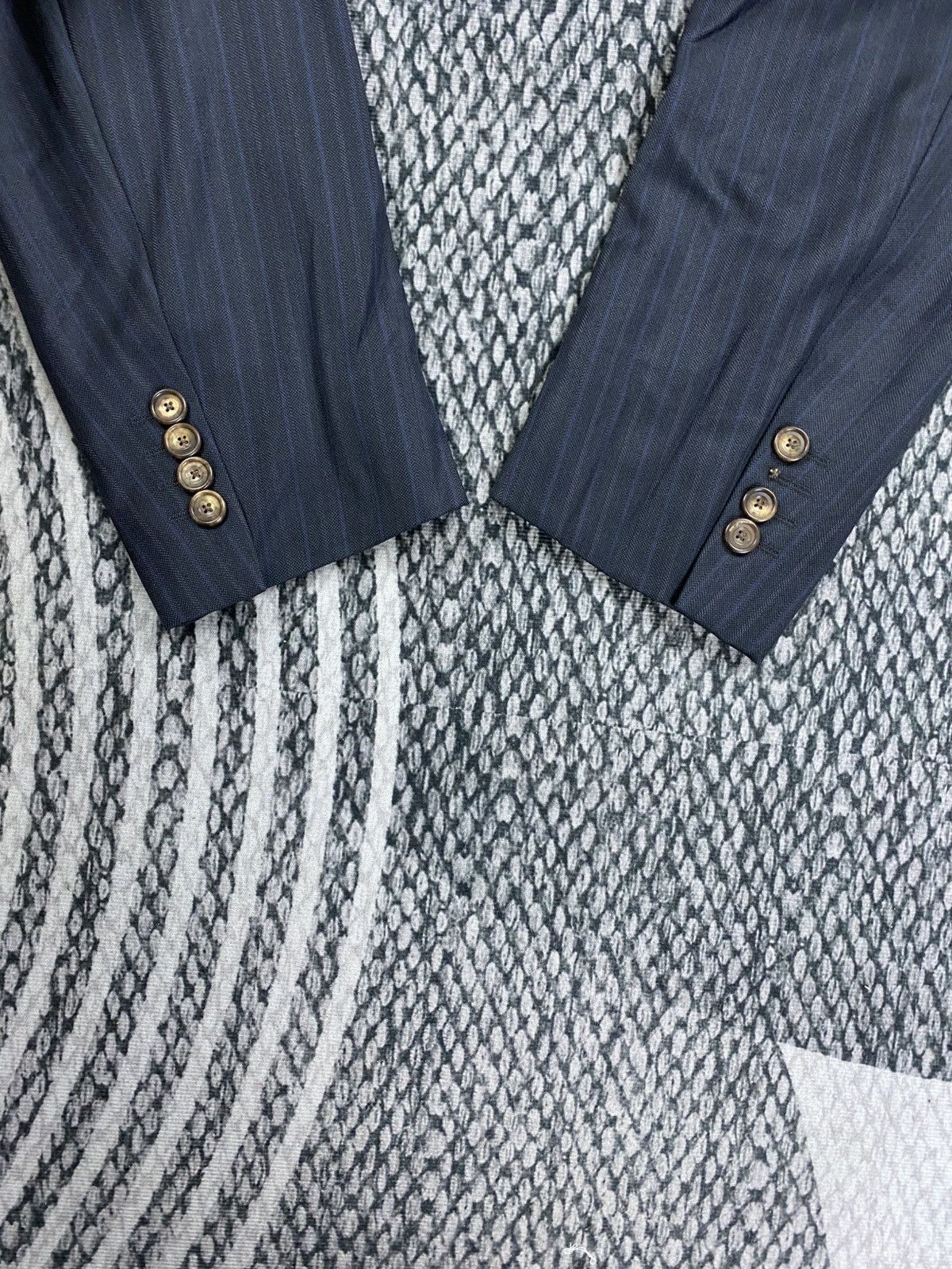 Burberry Vintage Burberry London Double Button Striped Blazer Jacket Size US M / EU 48-50 / 2 - 7 Thumbnail