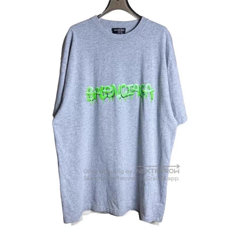 Balenciaga Green Slime Print Short Sleeve.