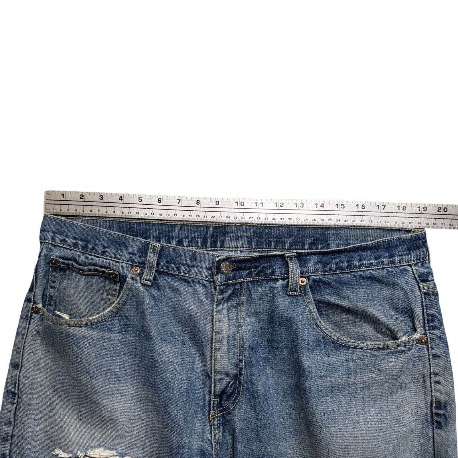 Levi's Y2K Levi's 550 Light Wash Denim Jeans Distressed 38 X 30 Size US 38 / EU 54 - 5 Thumbnail