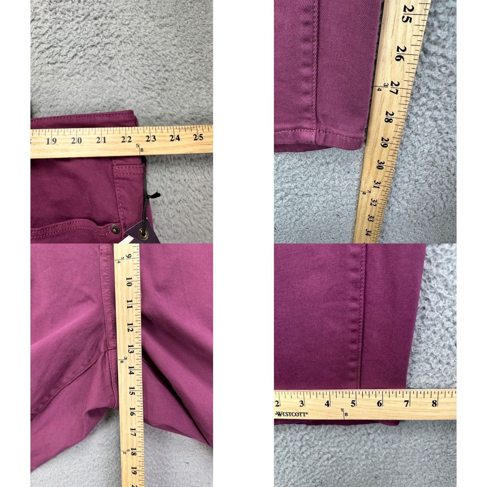 Vintage Ava Viv Skinny Jeans Womens 24W Plus Purple High Rise Stretch Jeans 29in Inseam Womens Size 42" / US 20 - 8 Thumbnail