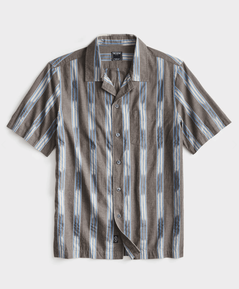 Todd Snyder Todd Snyder JACQUARD CAMP COLLAR SHIRT L $198 Size US L / EU 52-54 / 3 - 1 Thumbnail