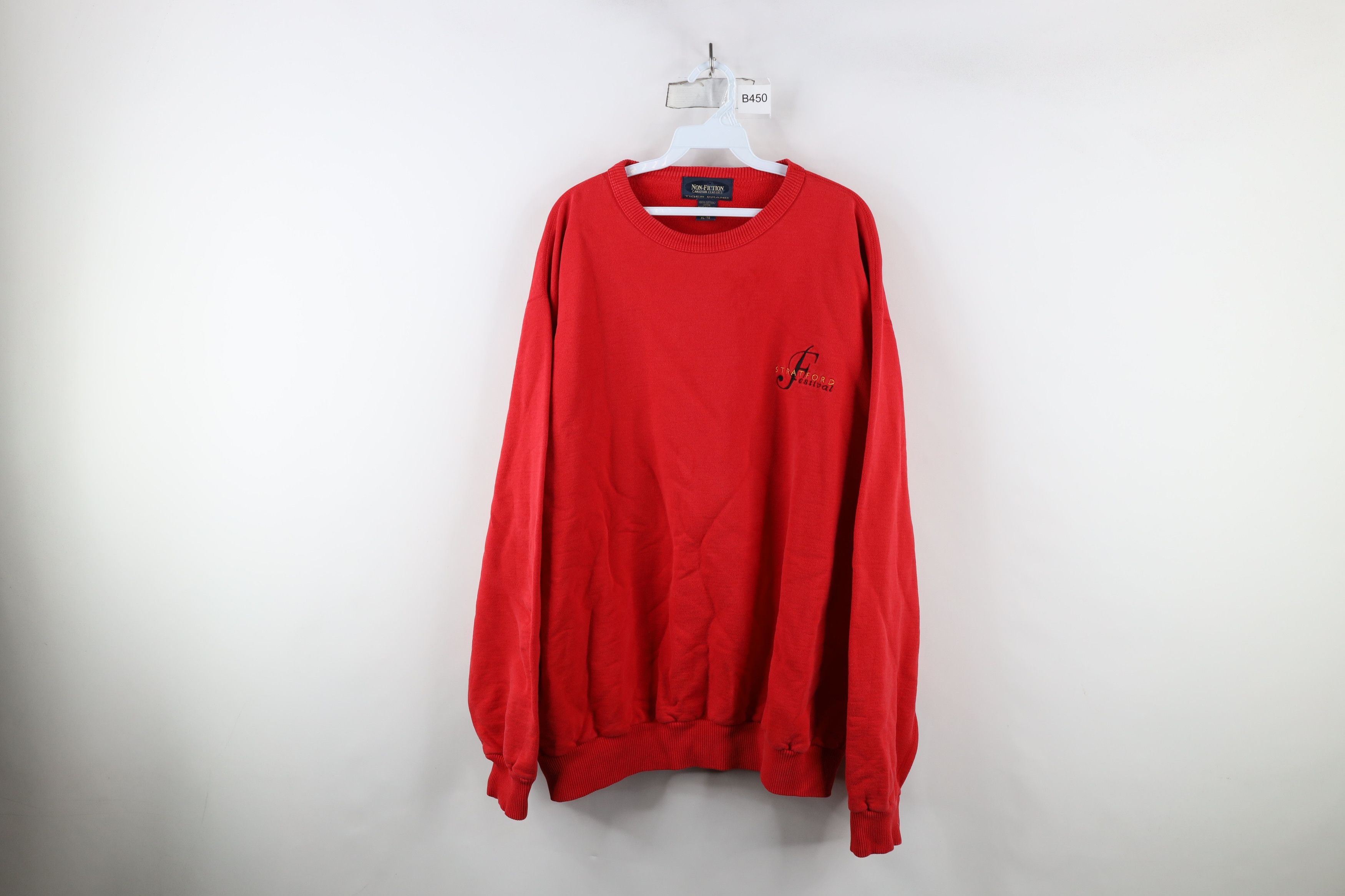 Vintage Vintage 90s Spell Stratford Festival Crewneck Sweatshirt Red Size US XL / EU 56 / 4 - 1 Thumbnail