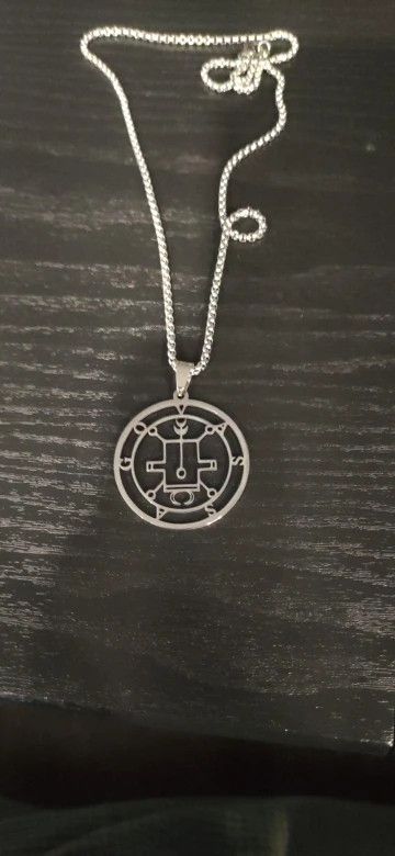 Jewelry Satan VASSAGO Statement Pendant Necklace Emblem Talisman Size ONE SIZE - 1 Thumbnail