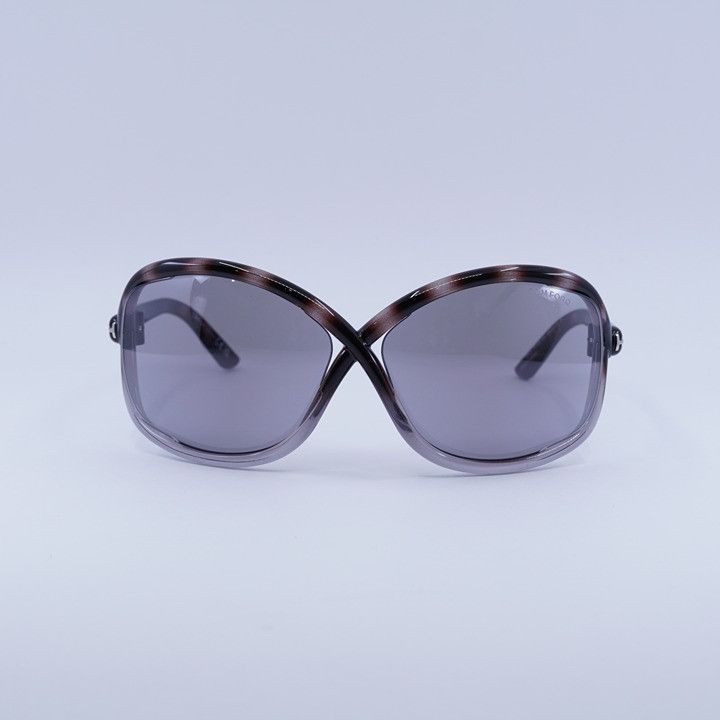 Tom Ford Tom Ford Bettina FT1068 55C Sunglasses Gradient Grey Havana Size ONE SIZE - 2 Thumbnail